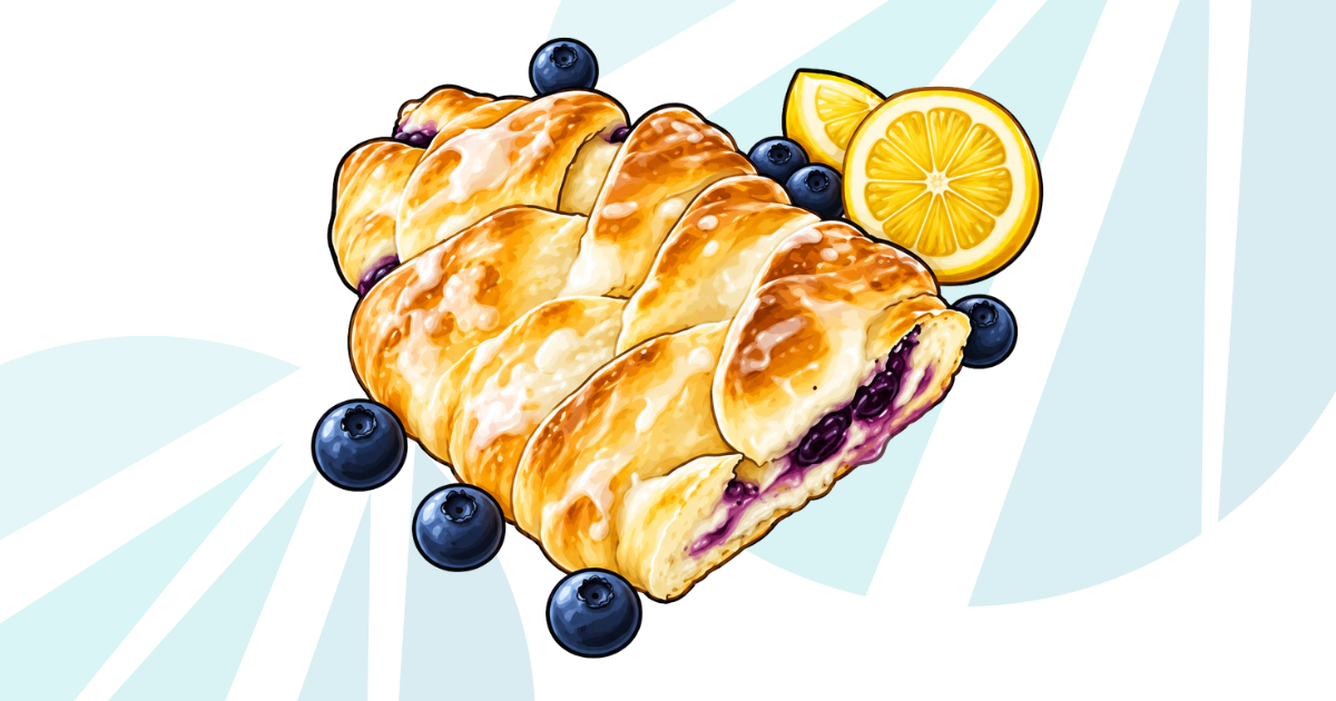 Lemon Blueberry Cream Cheese Braid