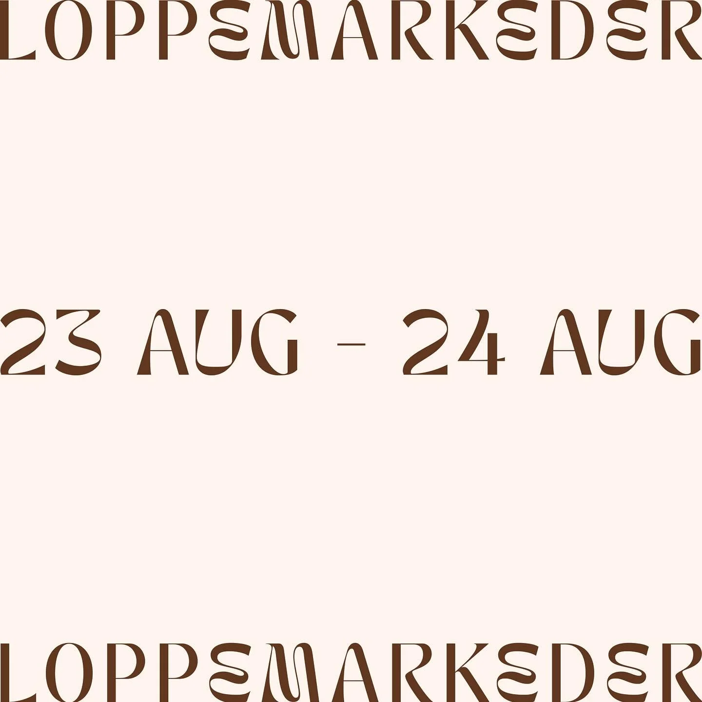 Loppeguide til weekenden🌞

Ses vi derude?🧤👒🧦🩲👙

OBS: Vi samler ugens loppemarkeder s&aring; godt vi kan, men tjek altid arrang&oslash;rernes sider for &aelig;ndringer pga. vejr eller aflysninger.
Vi er kun en guide og kan ikke garantere for fej