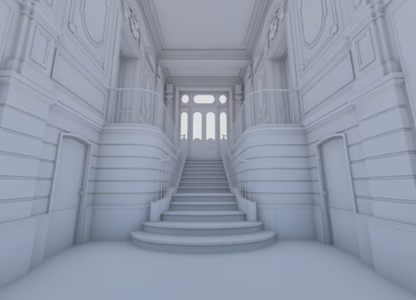 Maquette 3D blanche