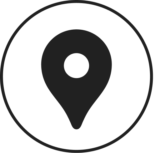 Location marker icon in circle