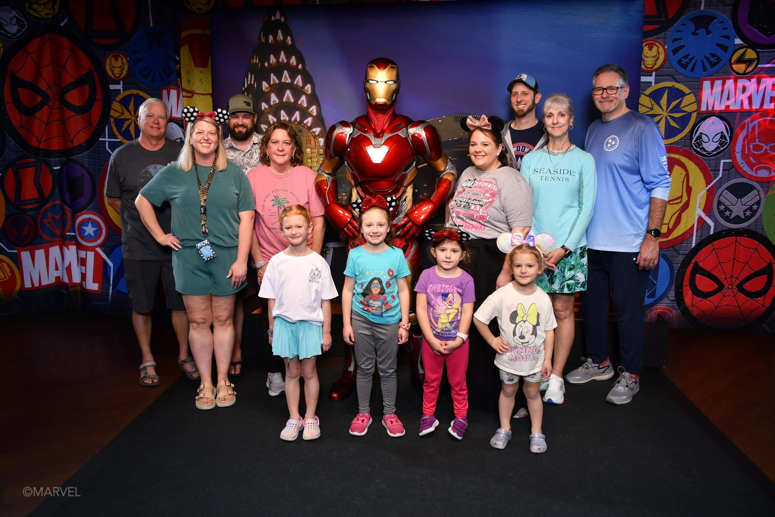 Mom traveling with her kids, friends and grandparents enjoying a stress-free family vacation.