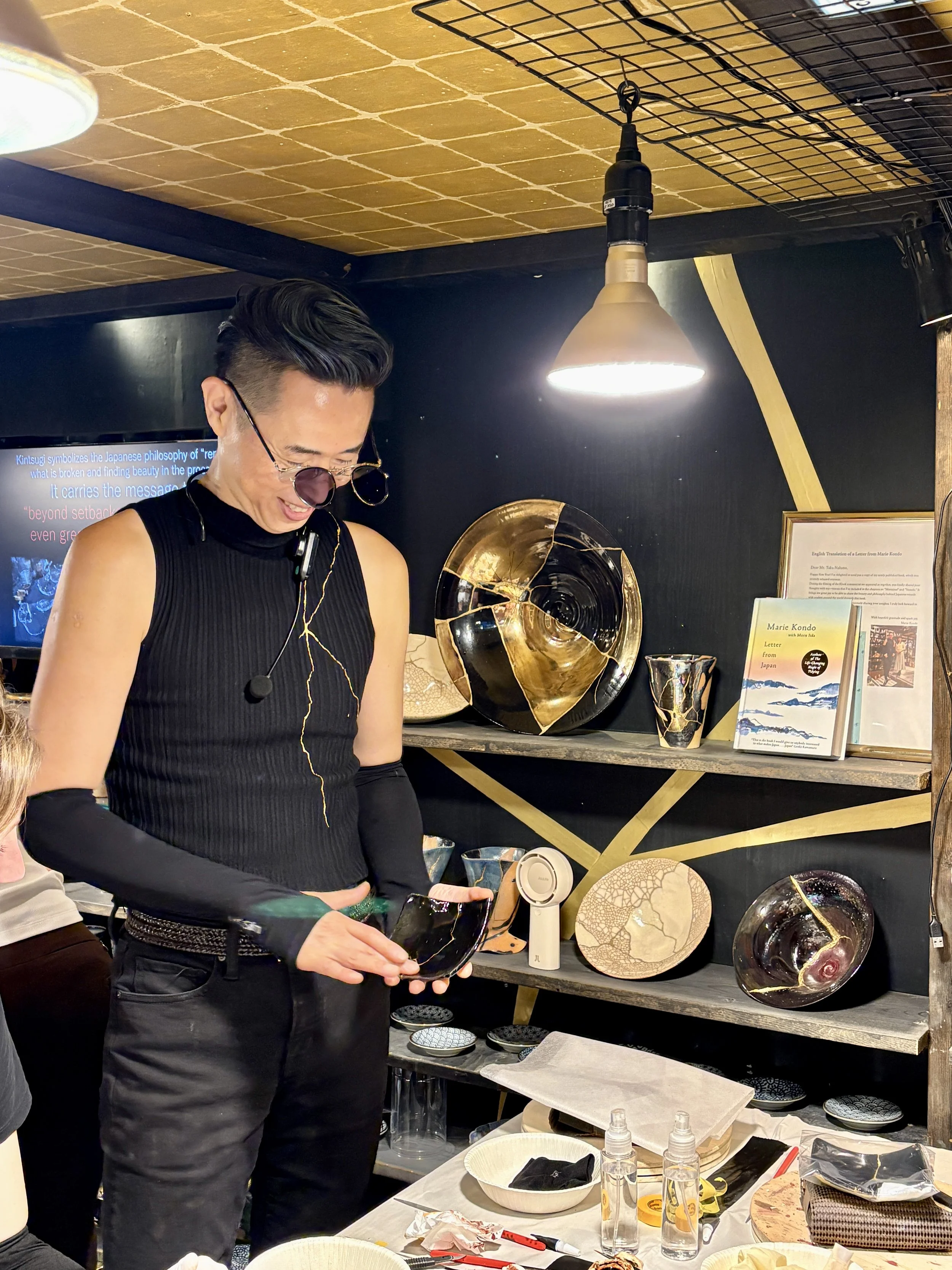 Kintsugi artist Taku Nakano in Japan. Mindful home organizing inspiration for Olympia and Lacey WA clients.