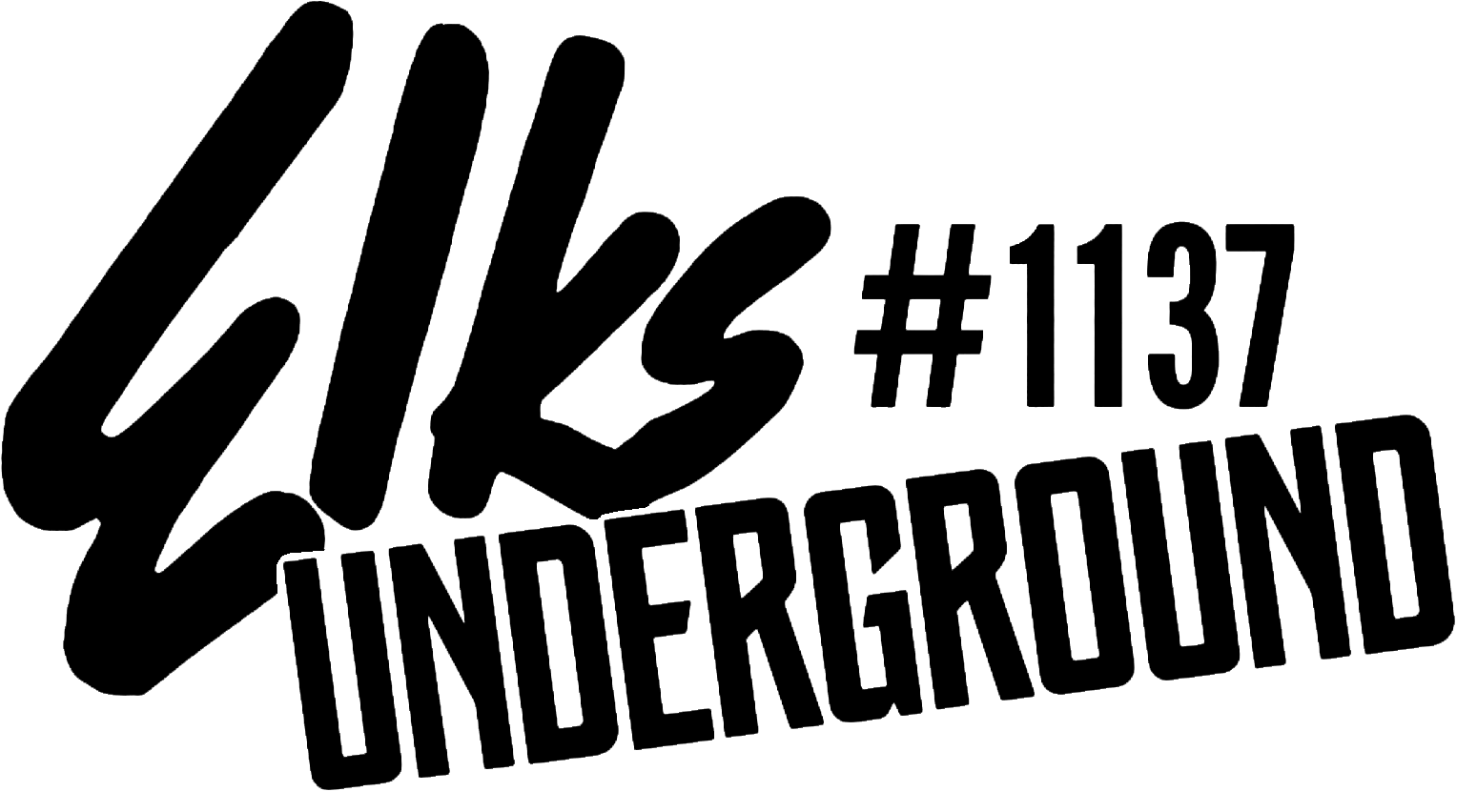 Black and white digital logo of the Elks Lodge #1137