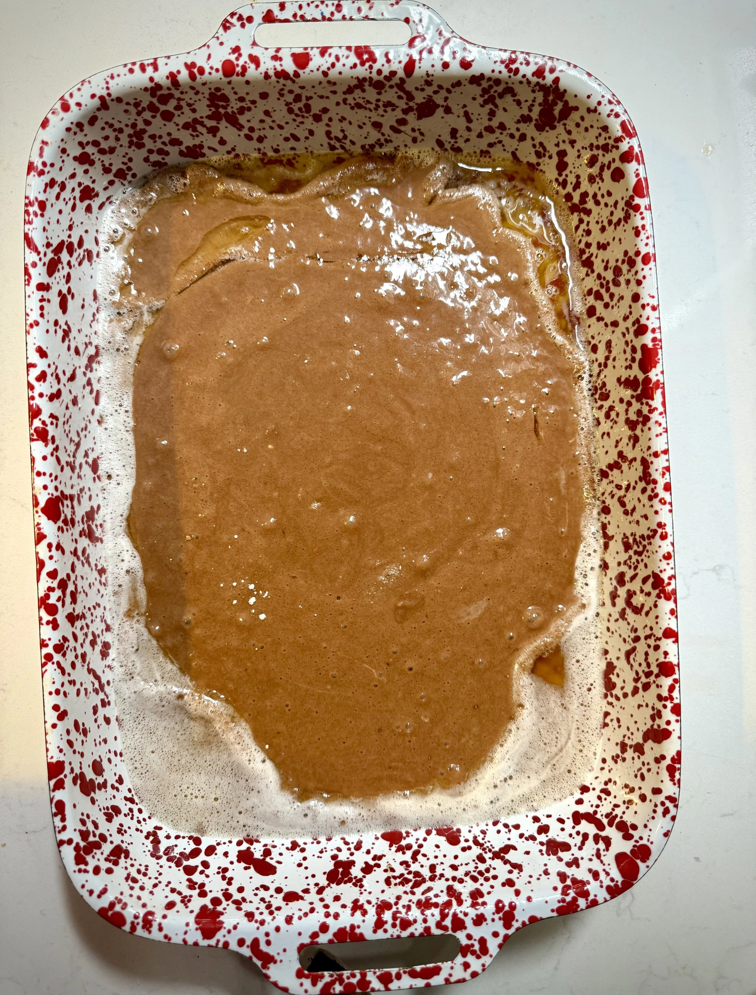 Rich, chocolate cake batter gets poured over perfectly aromatic browned butter for the Southern chocolate cobbler.