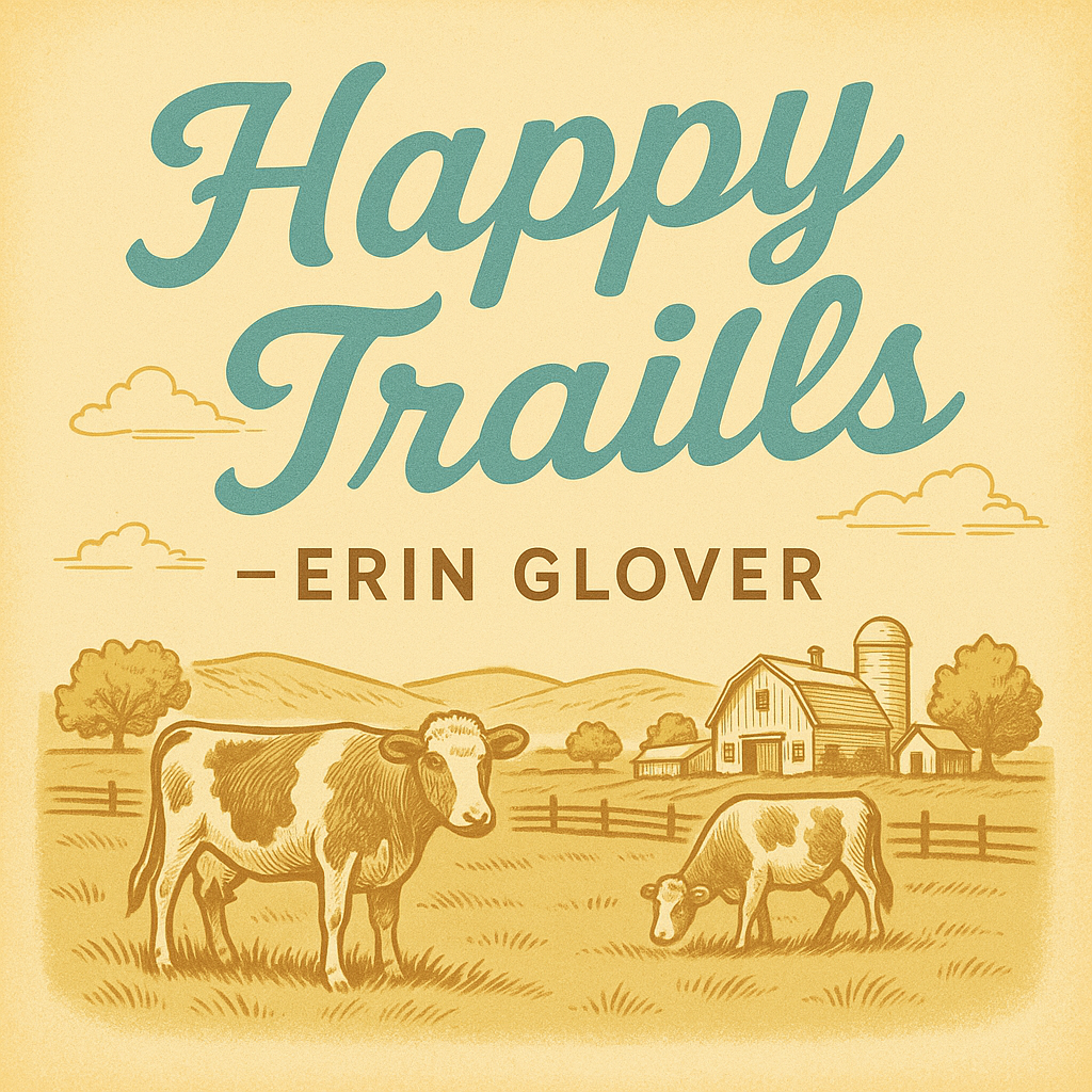 Happy Trails graphic like the classic, iconic Dale Evans and Roy Rogers song