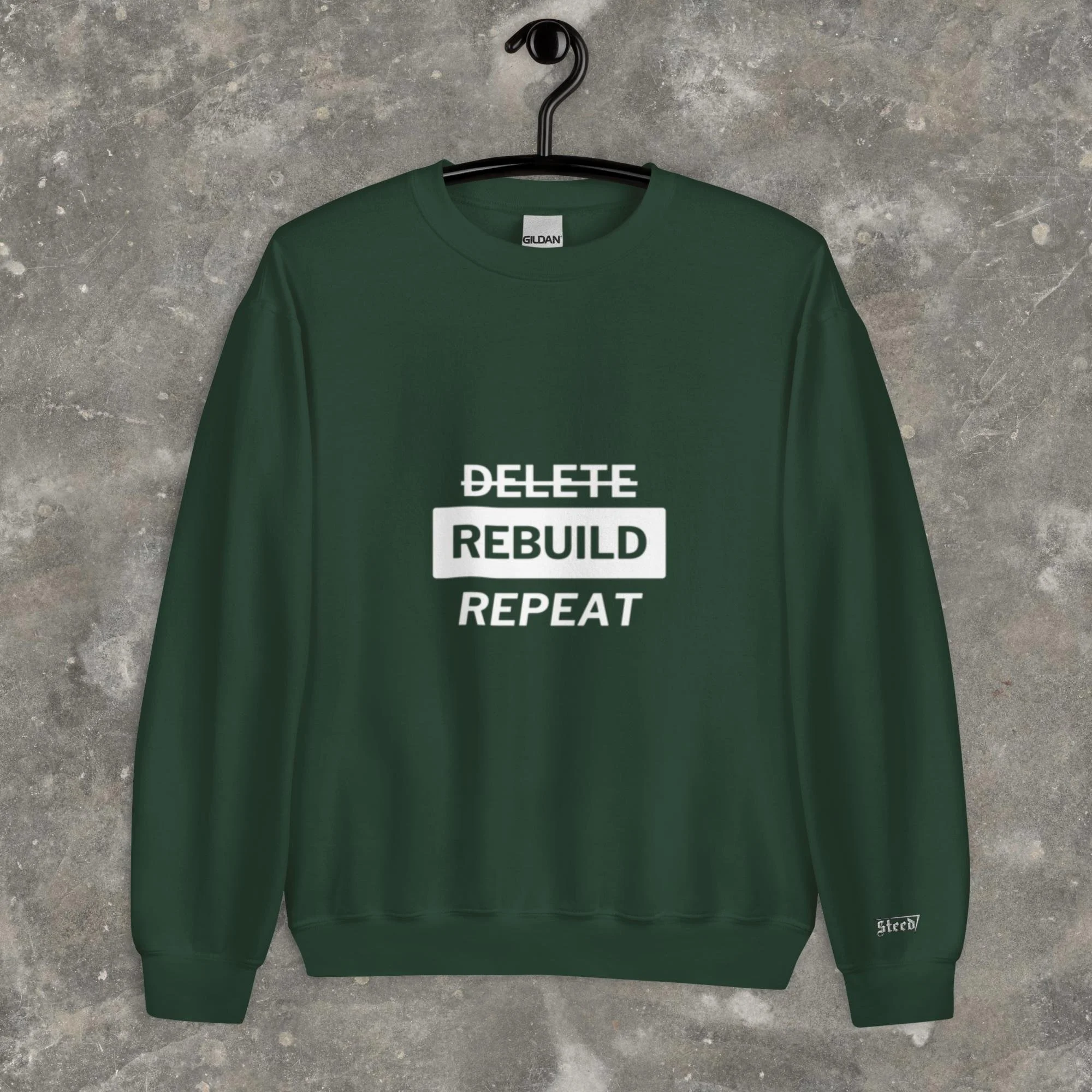 unisex-crew-neck-sweatshirt-forest-green-front-671141cfca97b.jpg