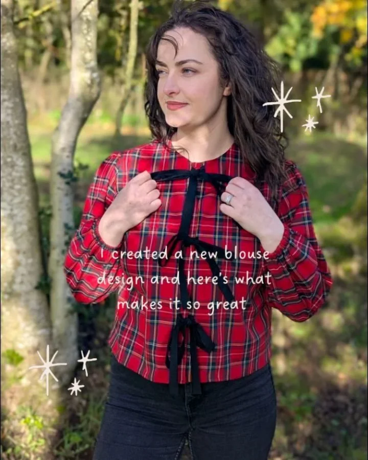 Thoughtful design, timeless feel ✨

The Poppy blouse was created with real women in mind &mdash; a longer bodice so you can tuck it in, a built-in modesty panel for confidence, and soft elasticated cuffs for everyday comfort.

Made from 100% deadstoc