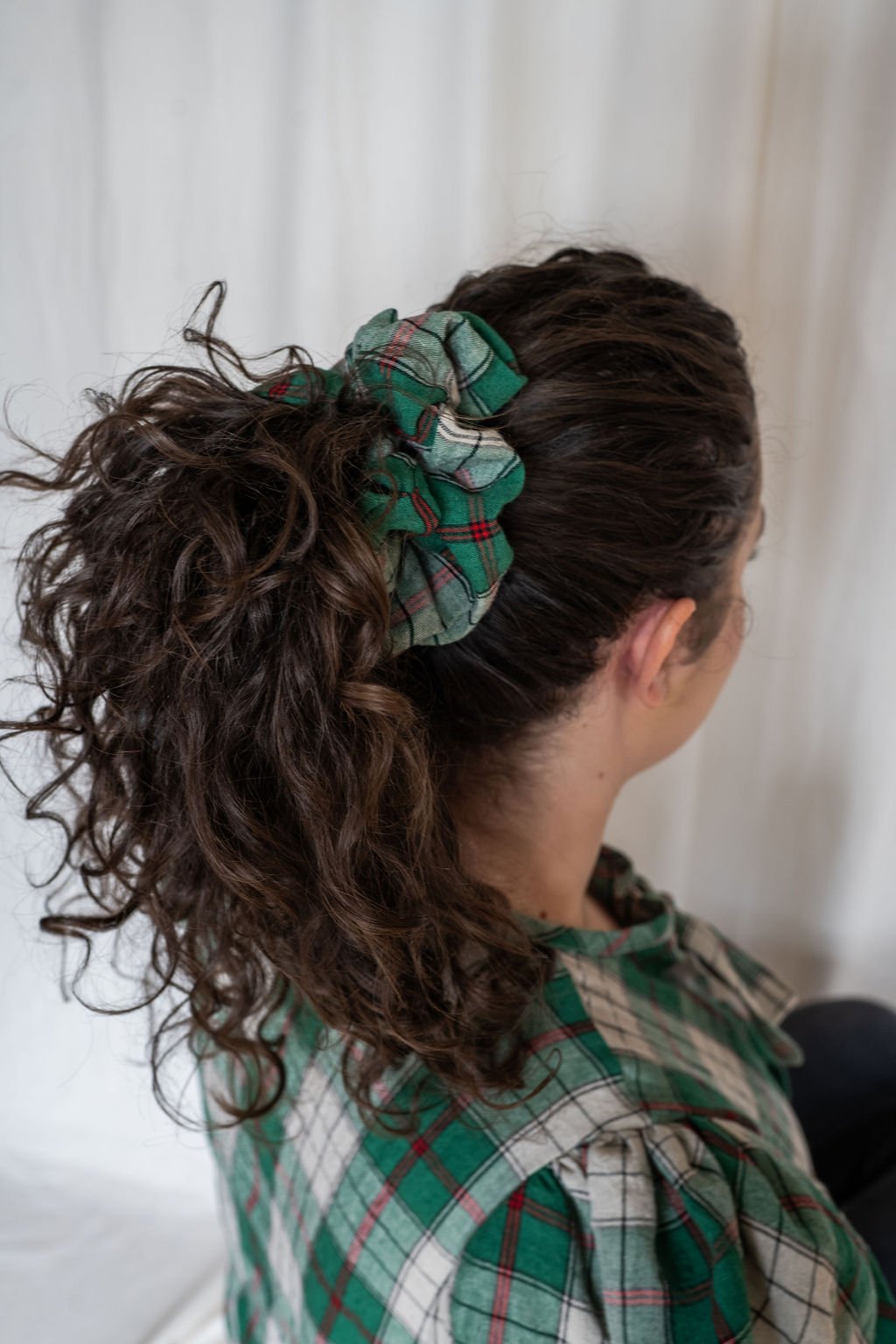 Scrunchie - Tartan Linen