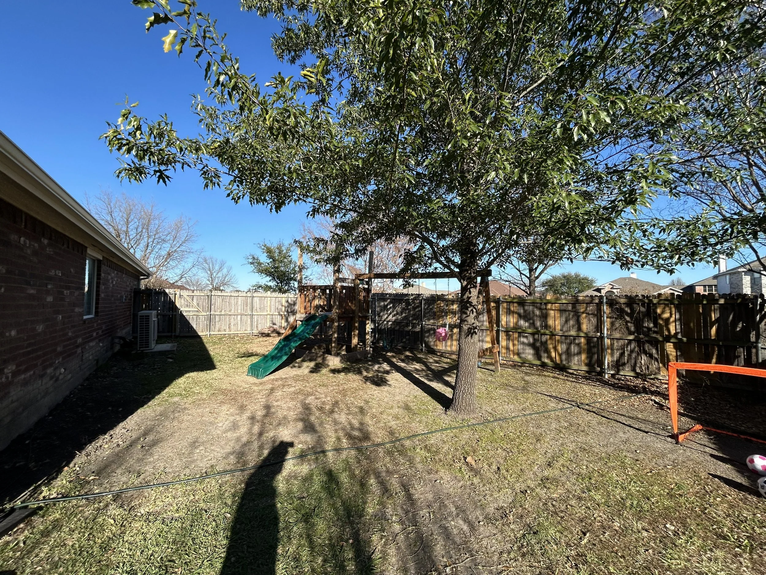Before photo of playground before transformation