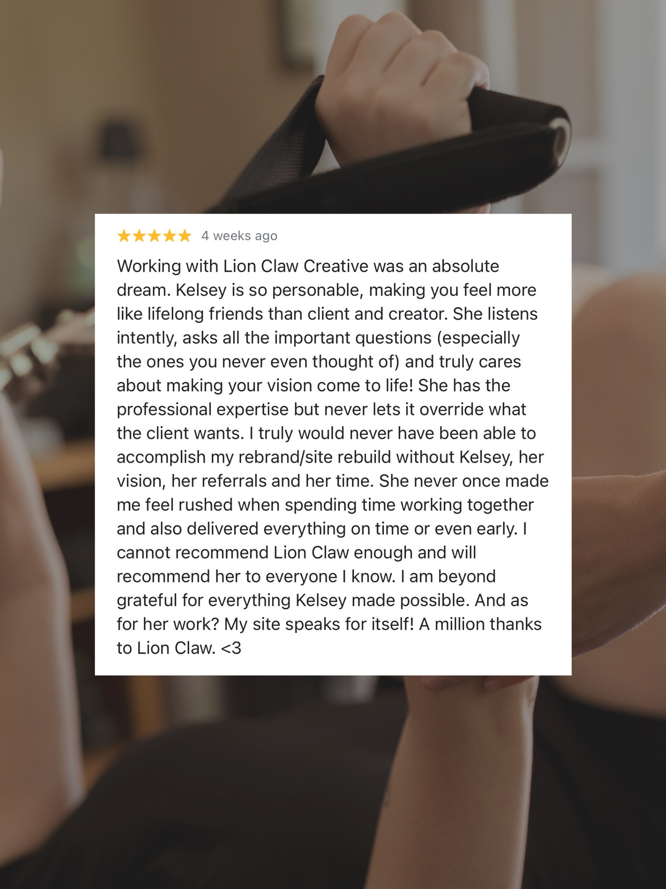 Reviews like this mean everything! 😭🤎 Take this as a sign to go leave a Google review for a small biz you love today! 🫶