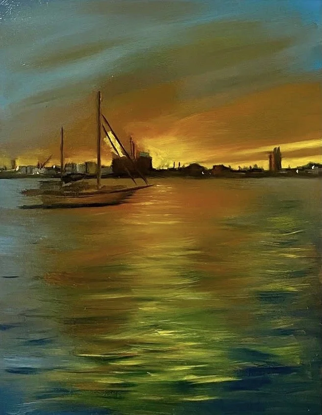 Shawn Humes, Warm Sunset, Oil on panel, 11 x 14in