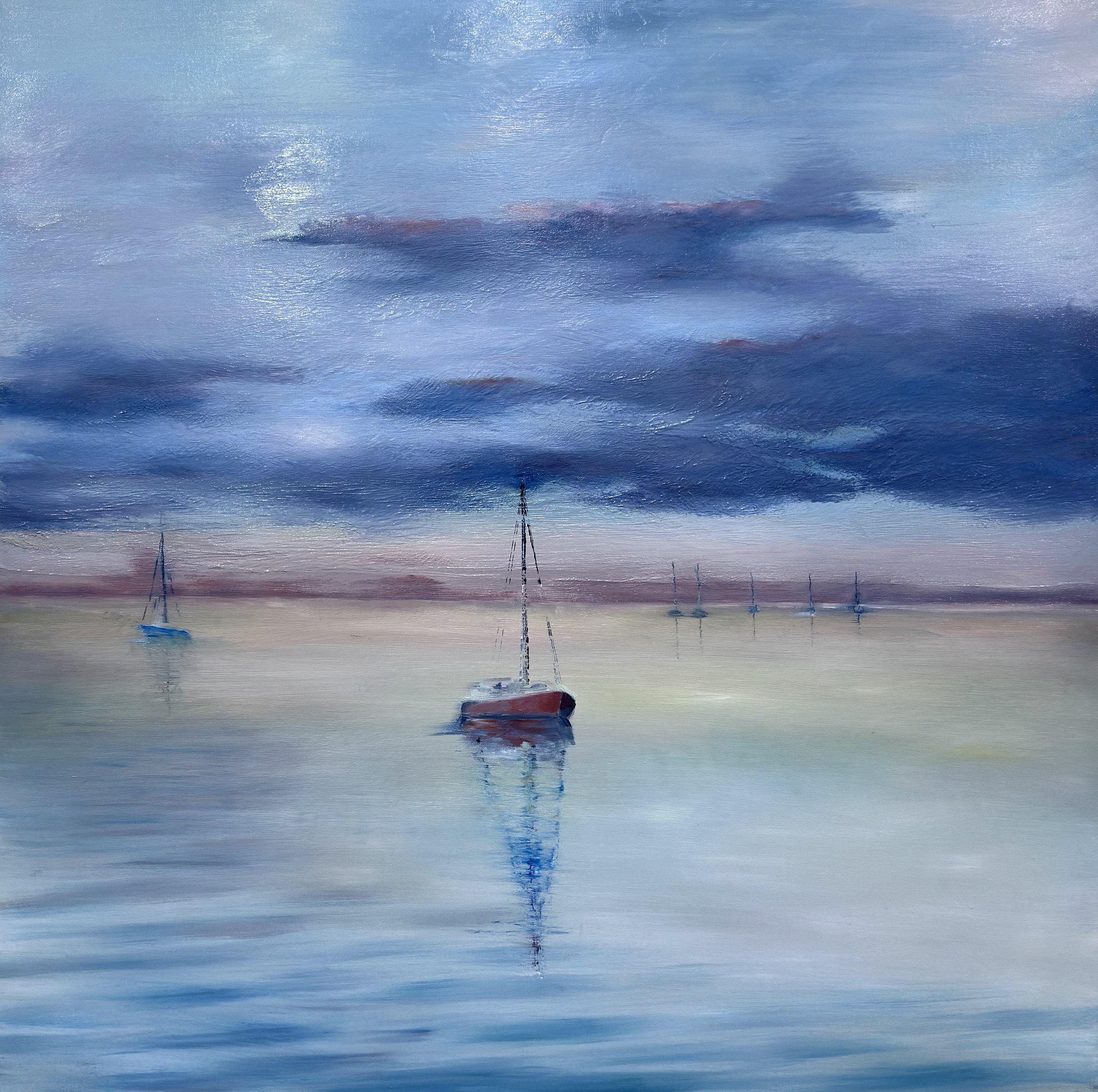 Shawn Humes, Early Morning Haze, Oil on canvas, 36 x 36in