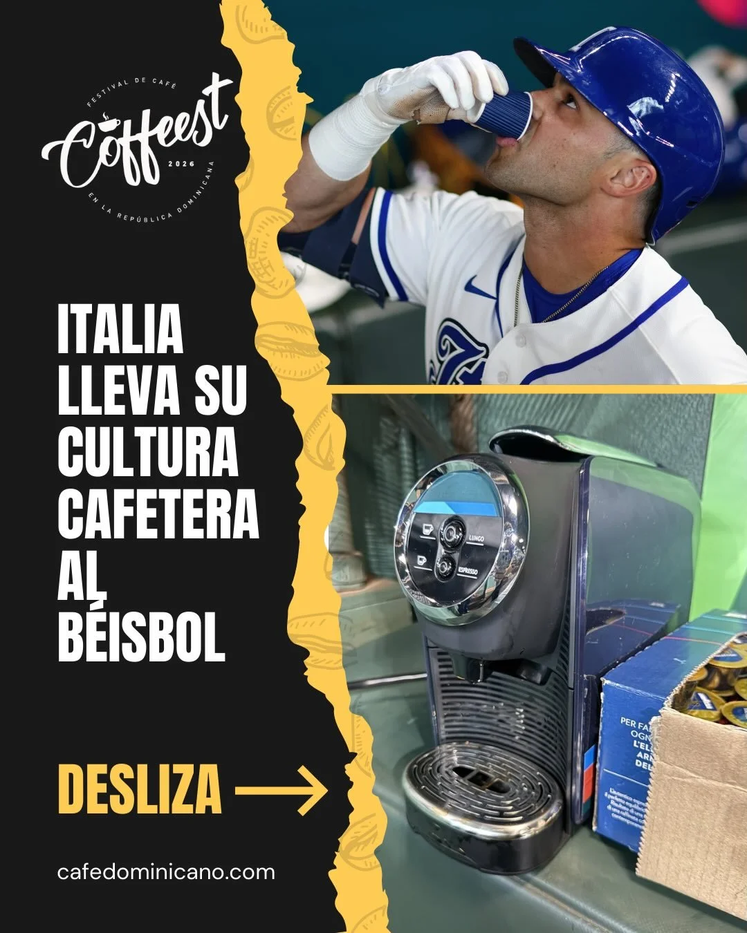 El dugout se convierte en una cafeter&iacute;a en pleno Cl&aacute;sico Mundial.

Durante los partidos del Cl&aacute;sico Mundial de B&eacute;isbol 2026, el conjunto italiano ha llamado la atenci&oacute;n del p&uacute;blico y de los medios por una esc