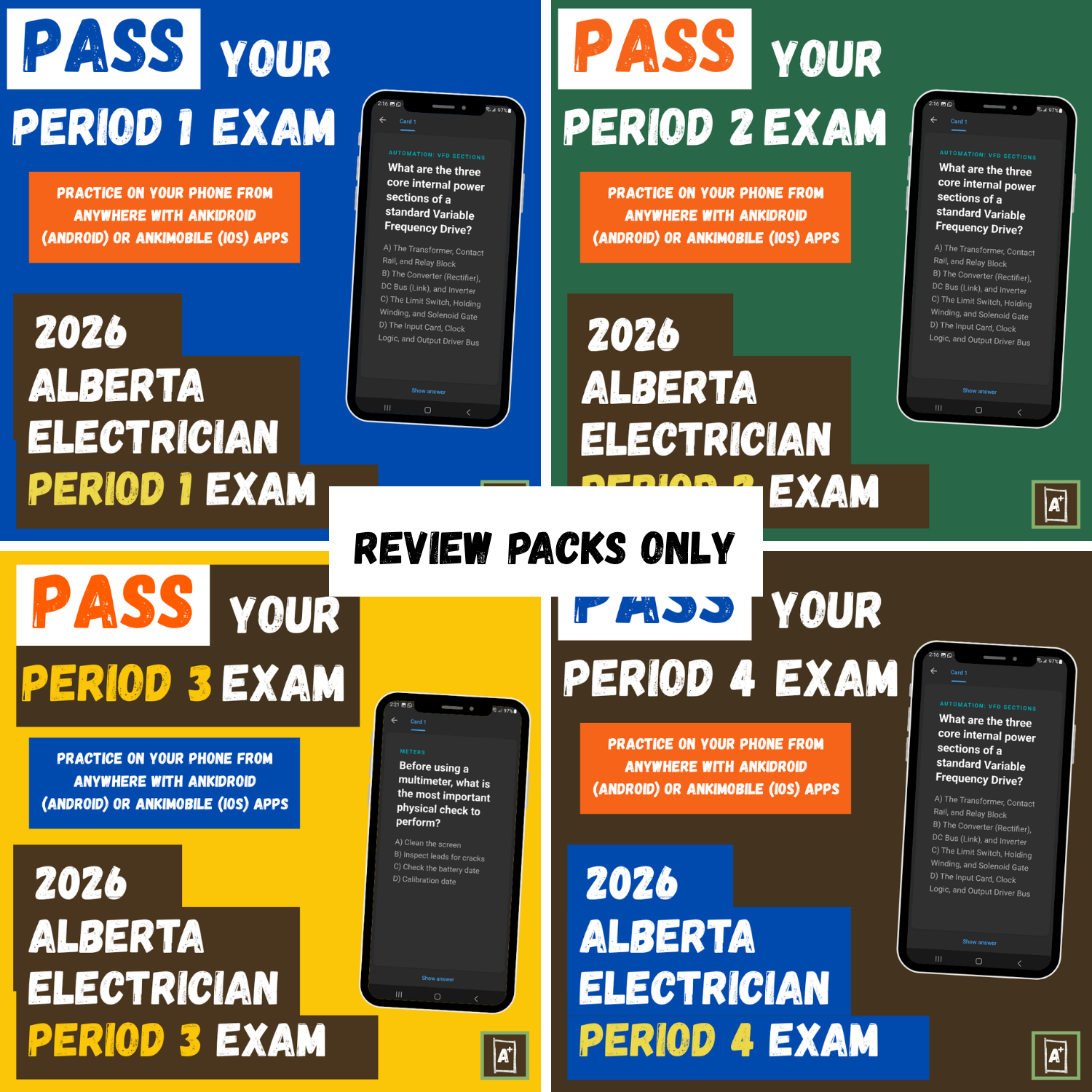 Comprehensive Exam Prep Bundle — Periods 1 to 4 (400 Anki Flash Cards)