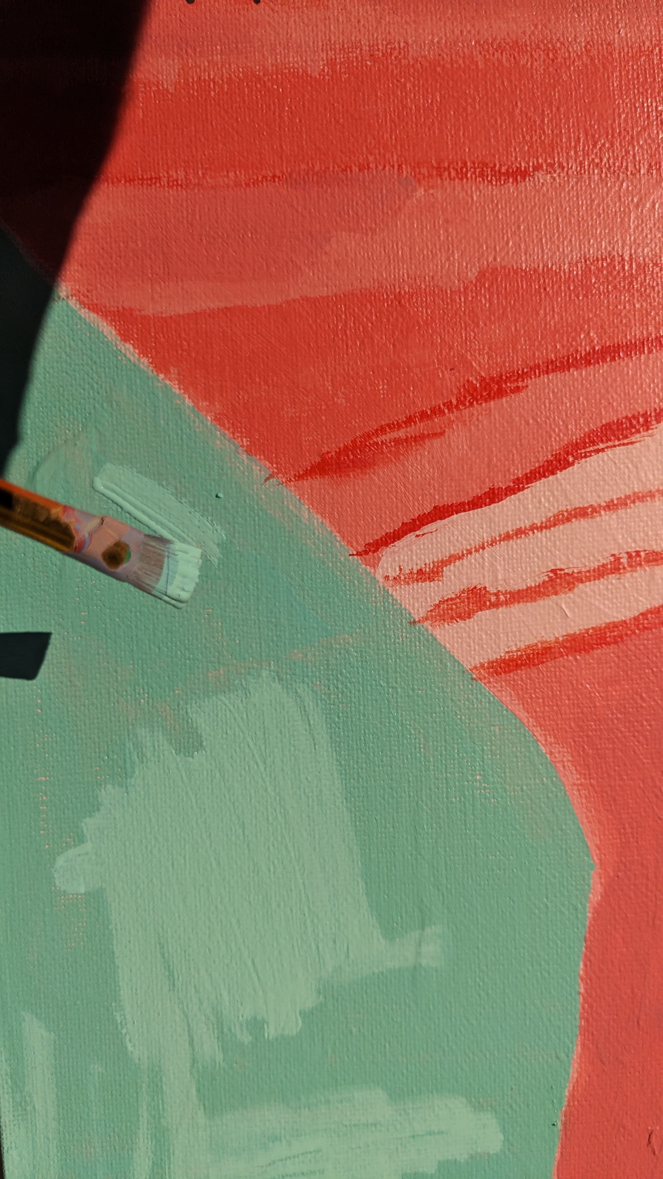 An acrylic painting called Sir by Nadine Bell.