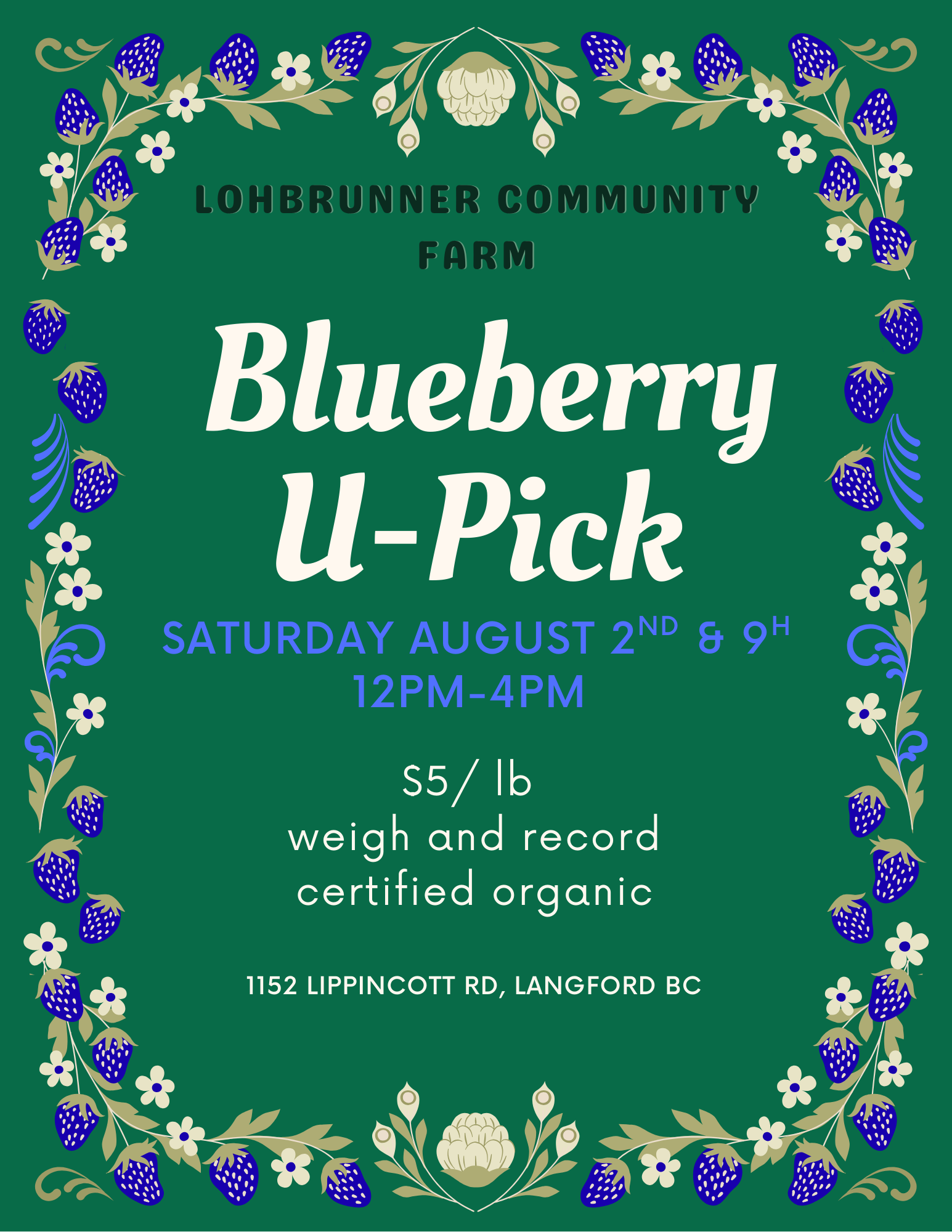 Blueberry U-pick