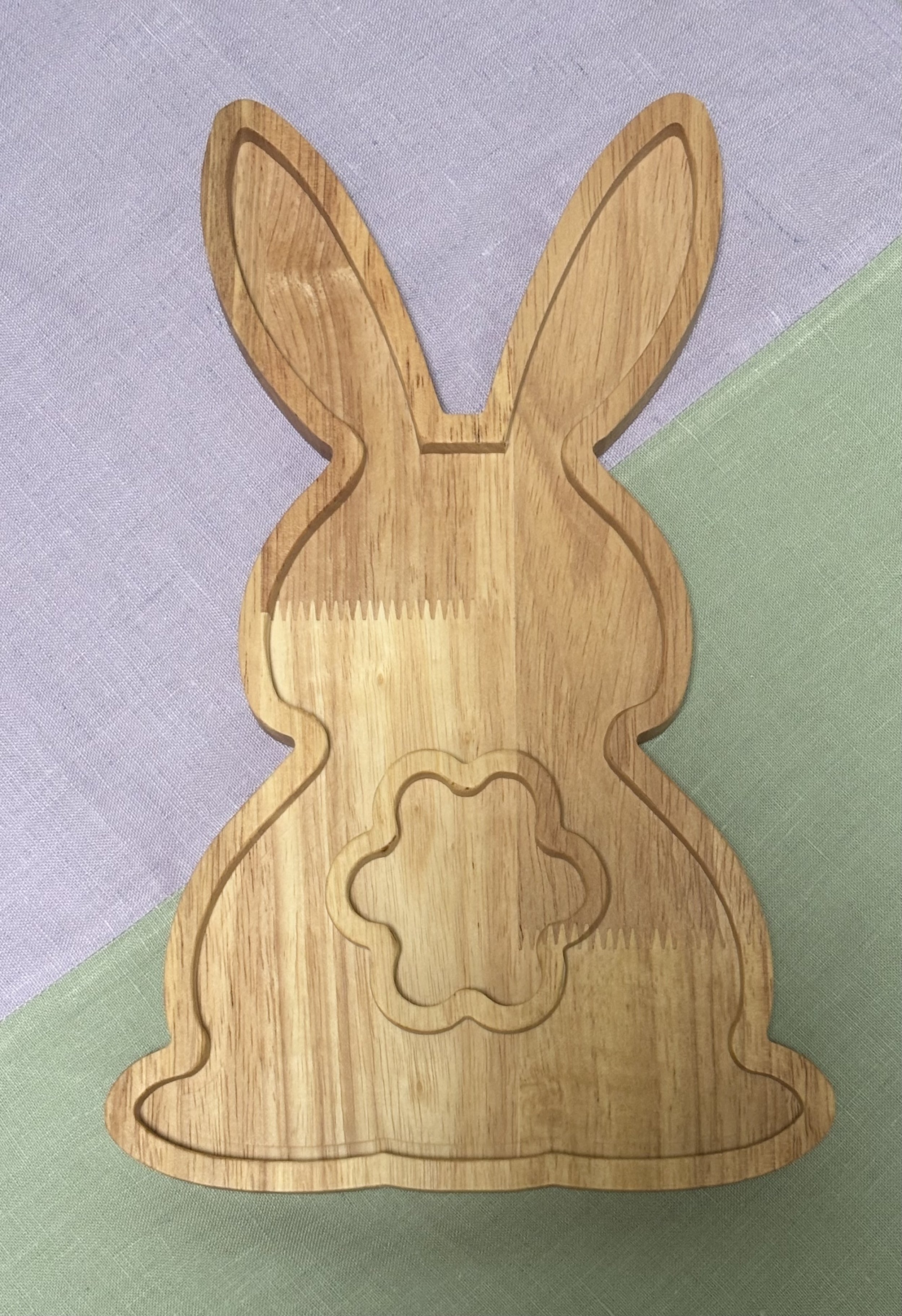 Enchanting Bunny Shaped Wooden Tray