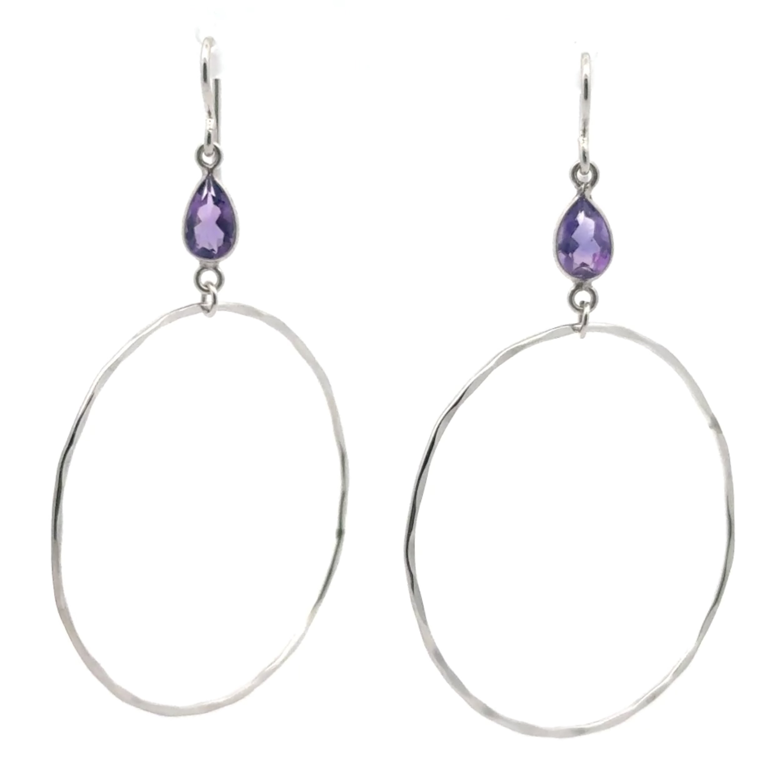 Amethyst Hoops