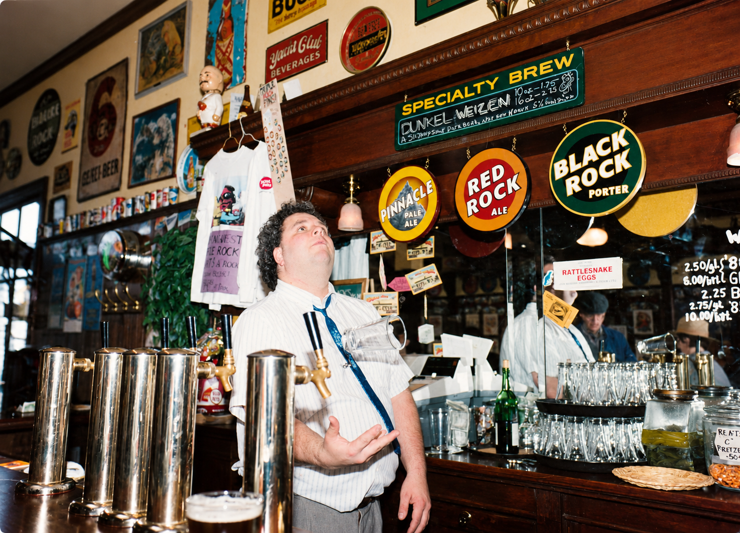 Bartender Todd Mackinnon Juggling Beer Glass circa 1987