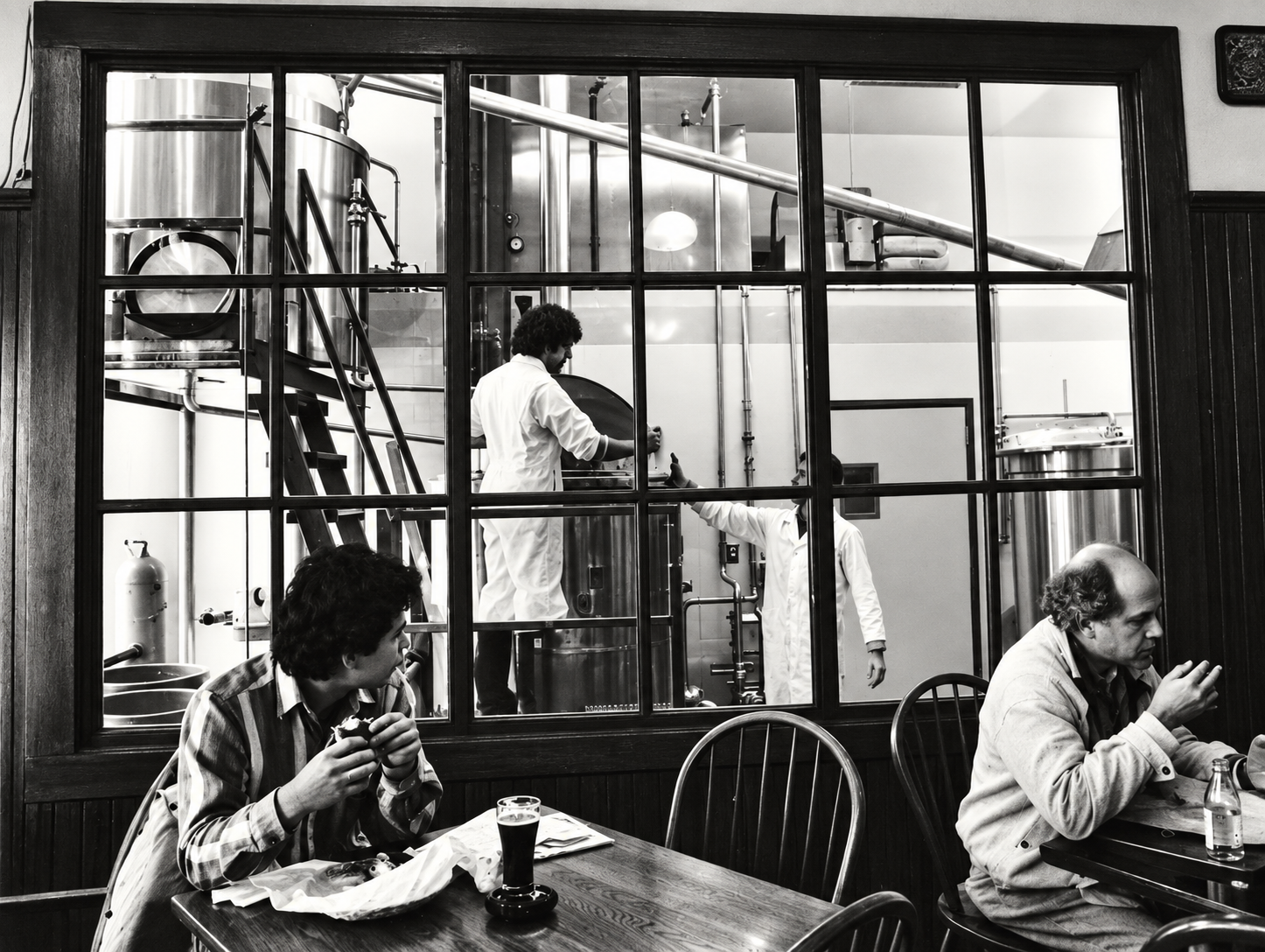 Rick Warner and Chris Hansel Brewing circa 1989