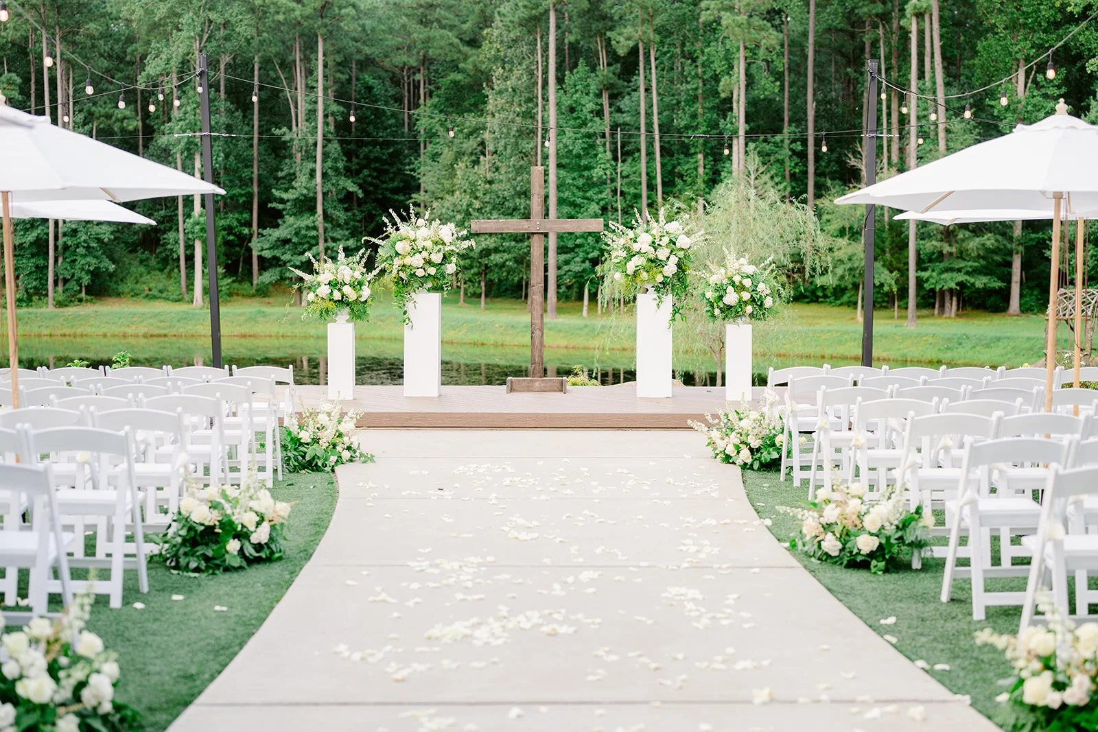Elegant Wedding at Pinehill Pavilion | Luxury Wedding Florist in Youngsville, NC