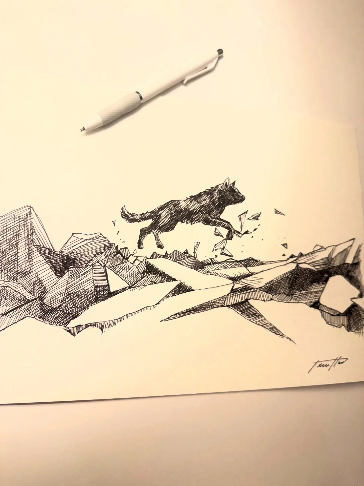 Day 08 @inktober a day behind &ldquo;Reckless&rdquo; #pen #inktober #inktober2025 #reckless #artistic #sketch #wildlife #wild #timhayescreations #sketchbook #bristol