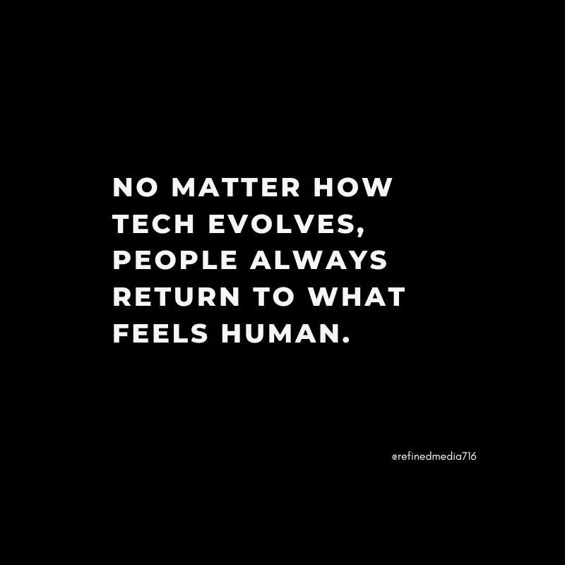 No matter how advanced the tools get, people still connect with what feels human.

Technology evolves.
Strategy adapts.
But trust is built the same way it always has been &mdash; through human connection.

That&rsquo;s the focus. Always.

📸 A throwb