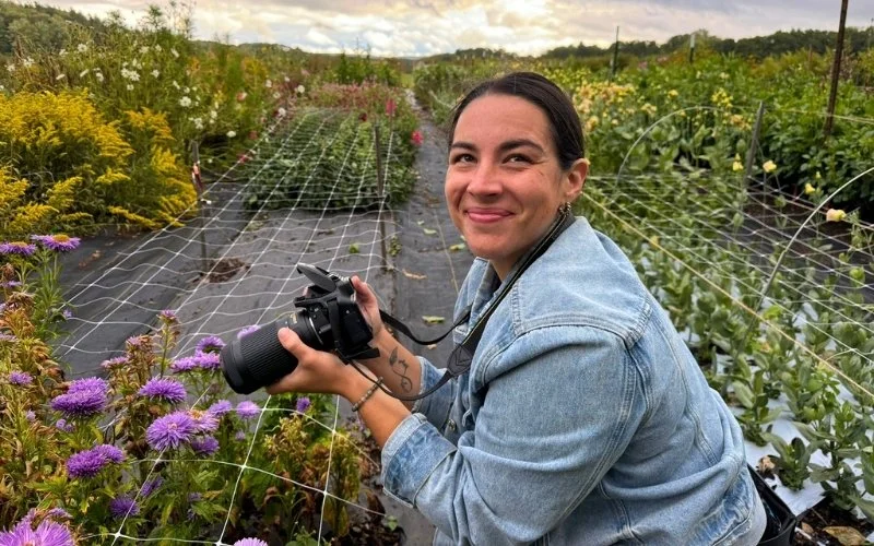 Jess Taking Pictures at Burdick Blueberries.jpg