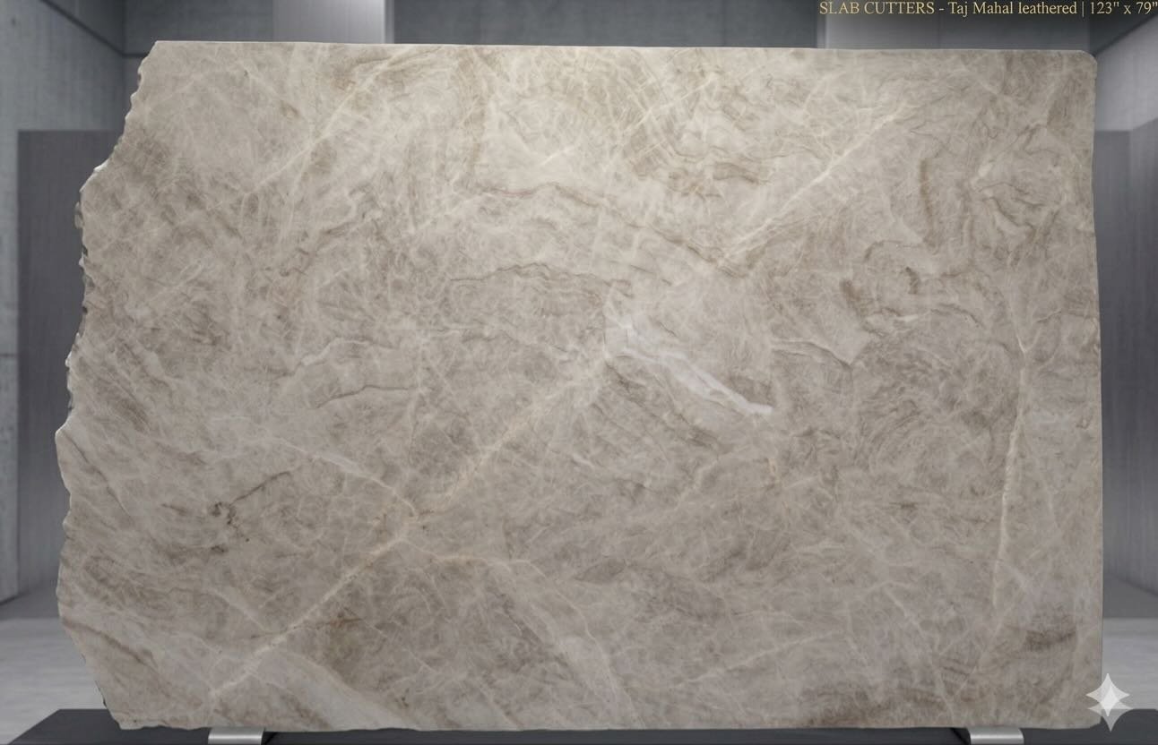 Unveiling the Exotic: Taj Mahal Leathered.

This is true Taj Mahal Quartzite with a premium Leathered finish, measuring 123 x 79. This slab offers a completely different level of sophisticated detail, with complex taupe and gold veining that can now 