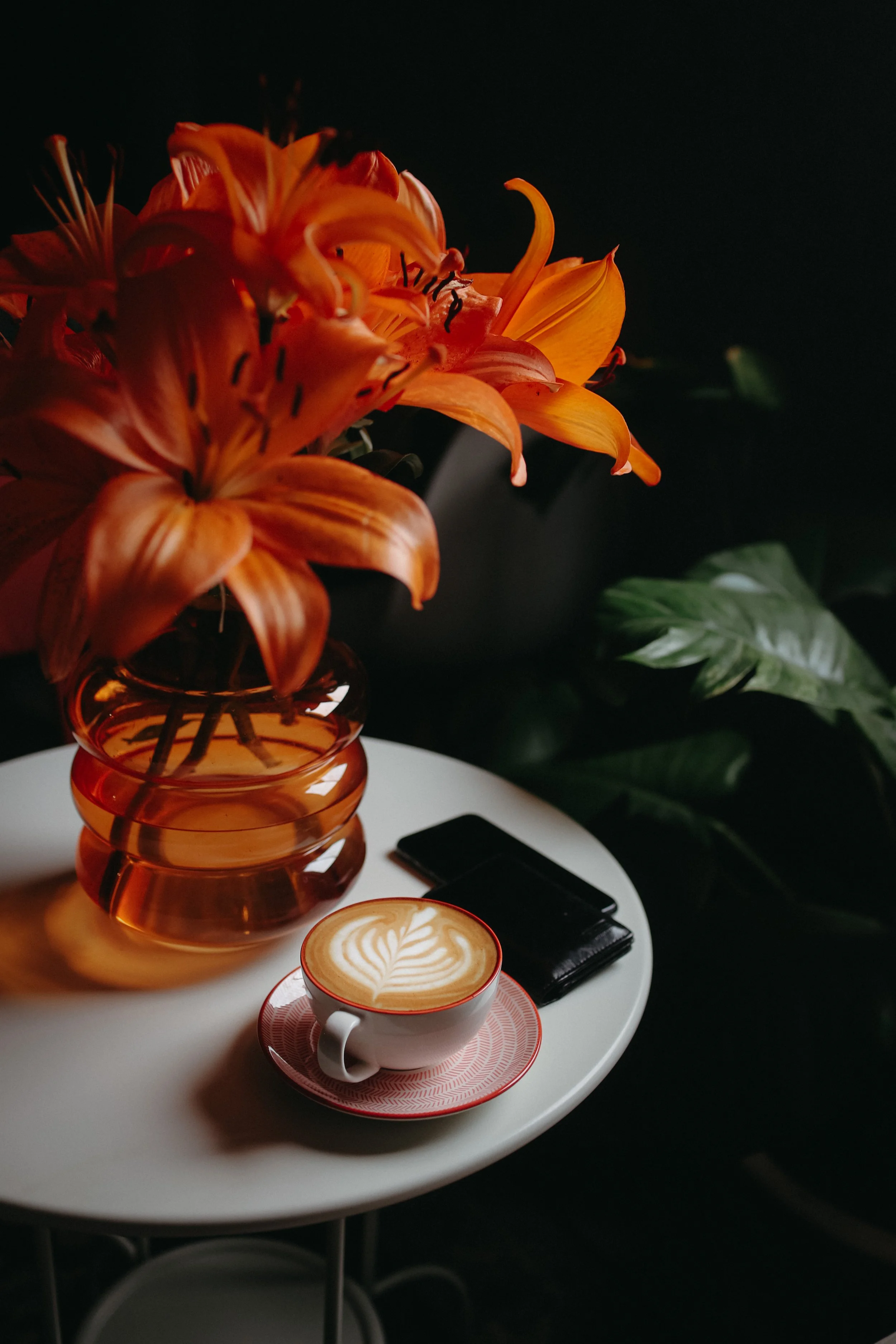 COFFEE WITH ORANGE TONES
