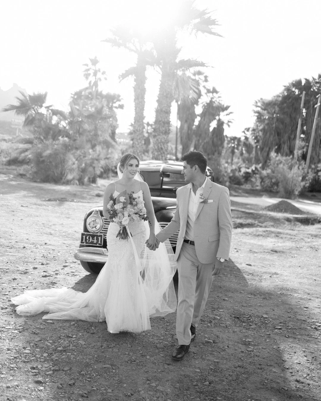 Timeless vows, a classic ride, and forever ahead.
