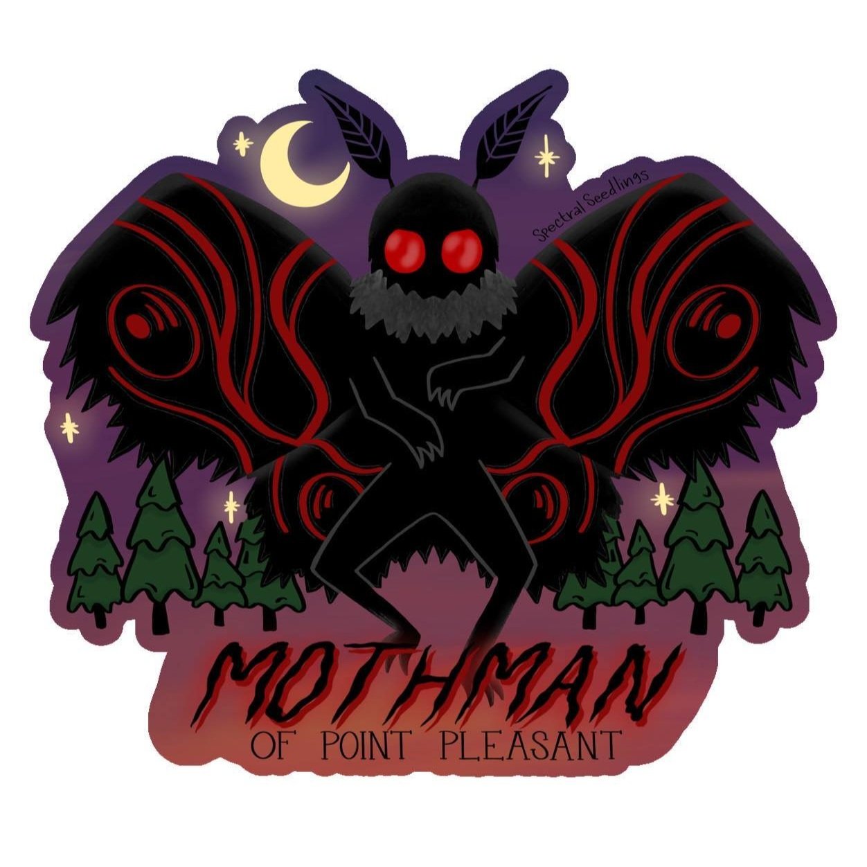 Mothman Sticker (ver. 2)