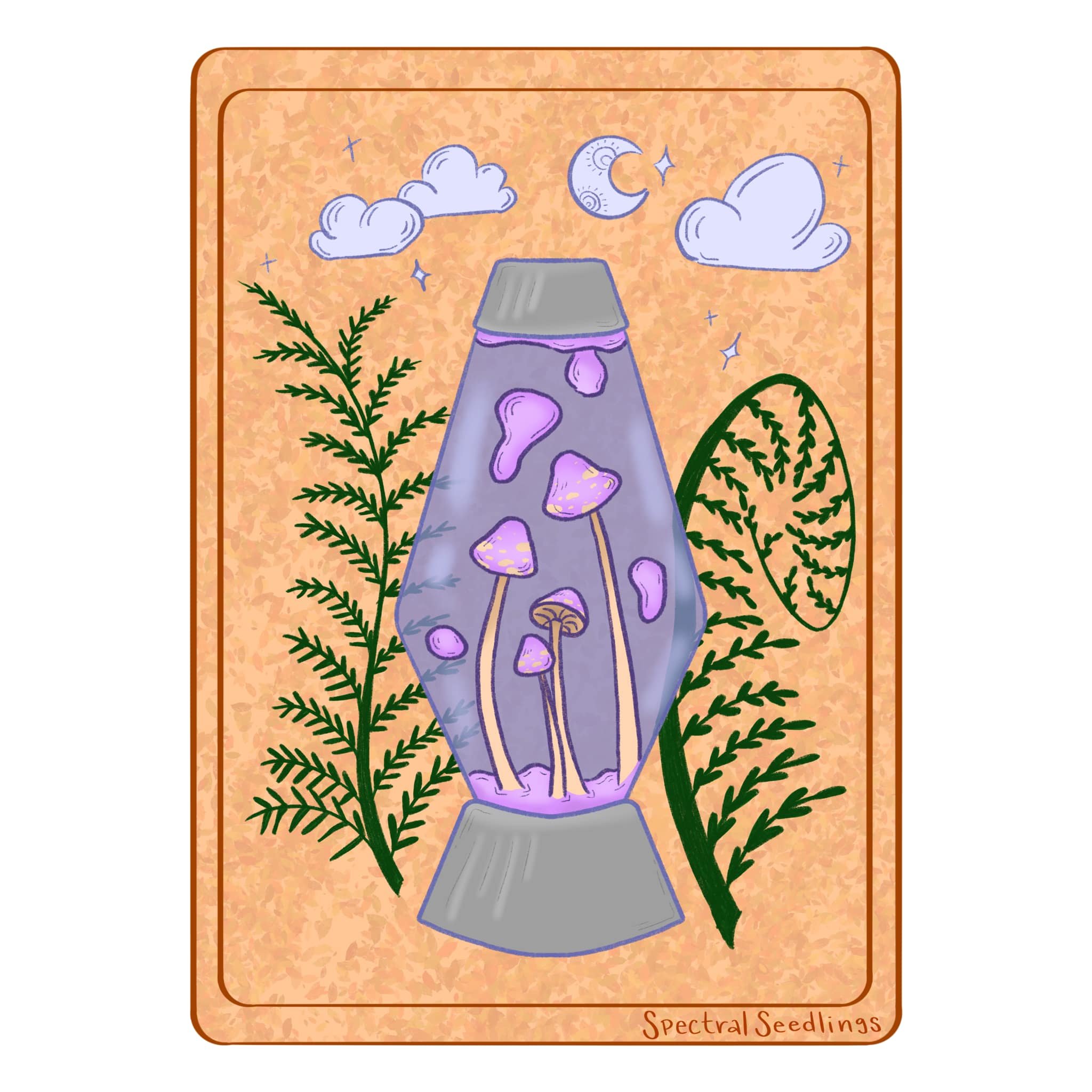 Mushroom Lava Lamp Sticker