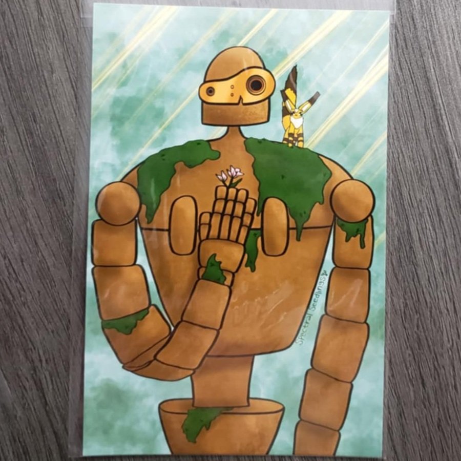 Robot Art Print (Castle in the Sky)