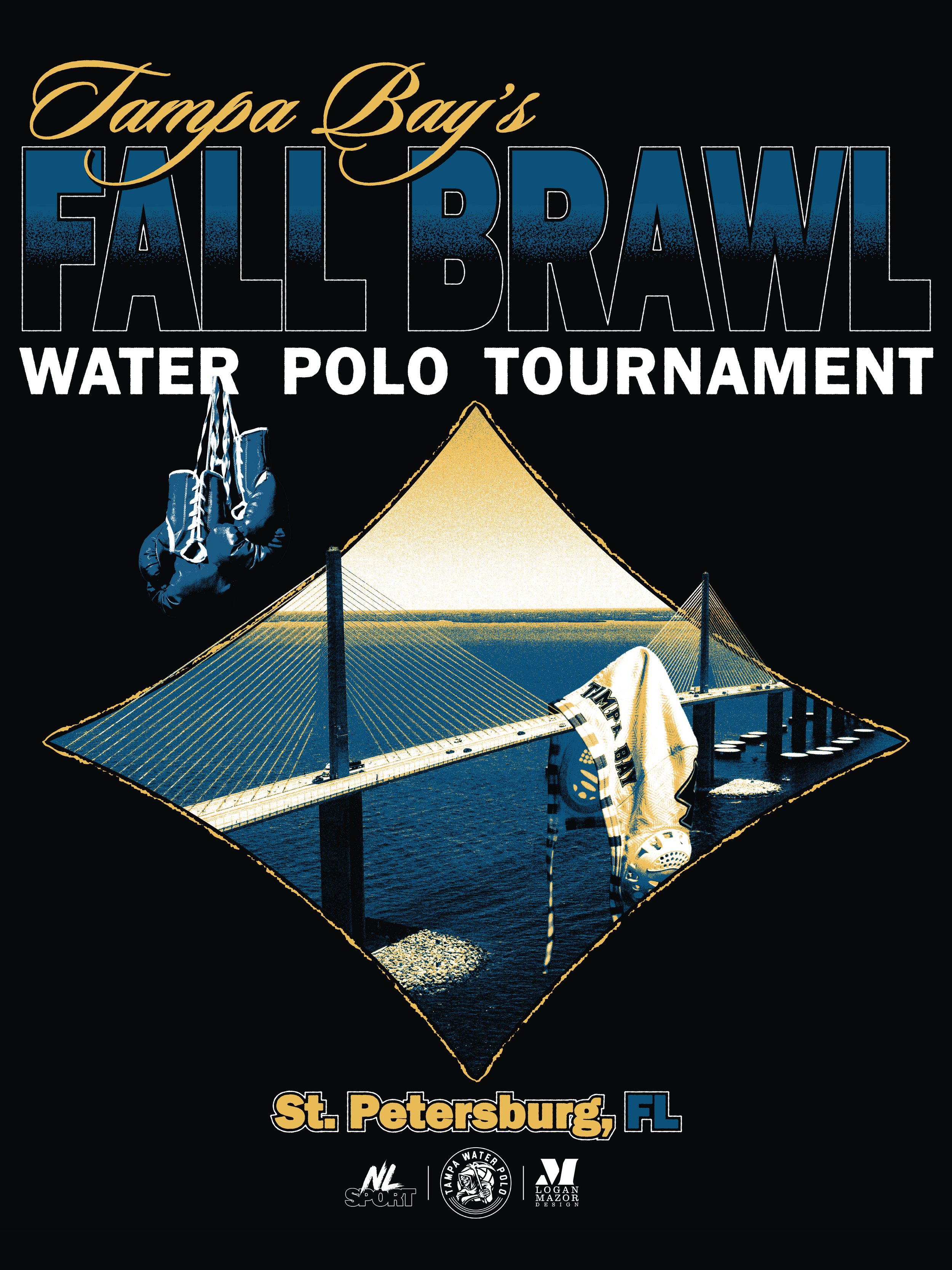 T-Shirt Design for the annual Fall Brawl Water Polo Tournament