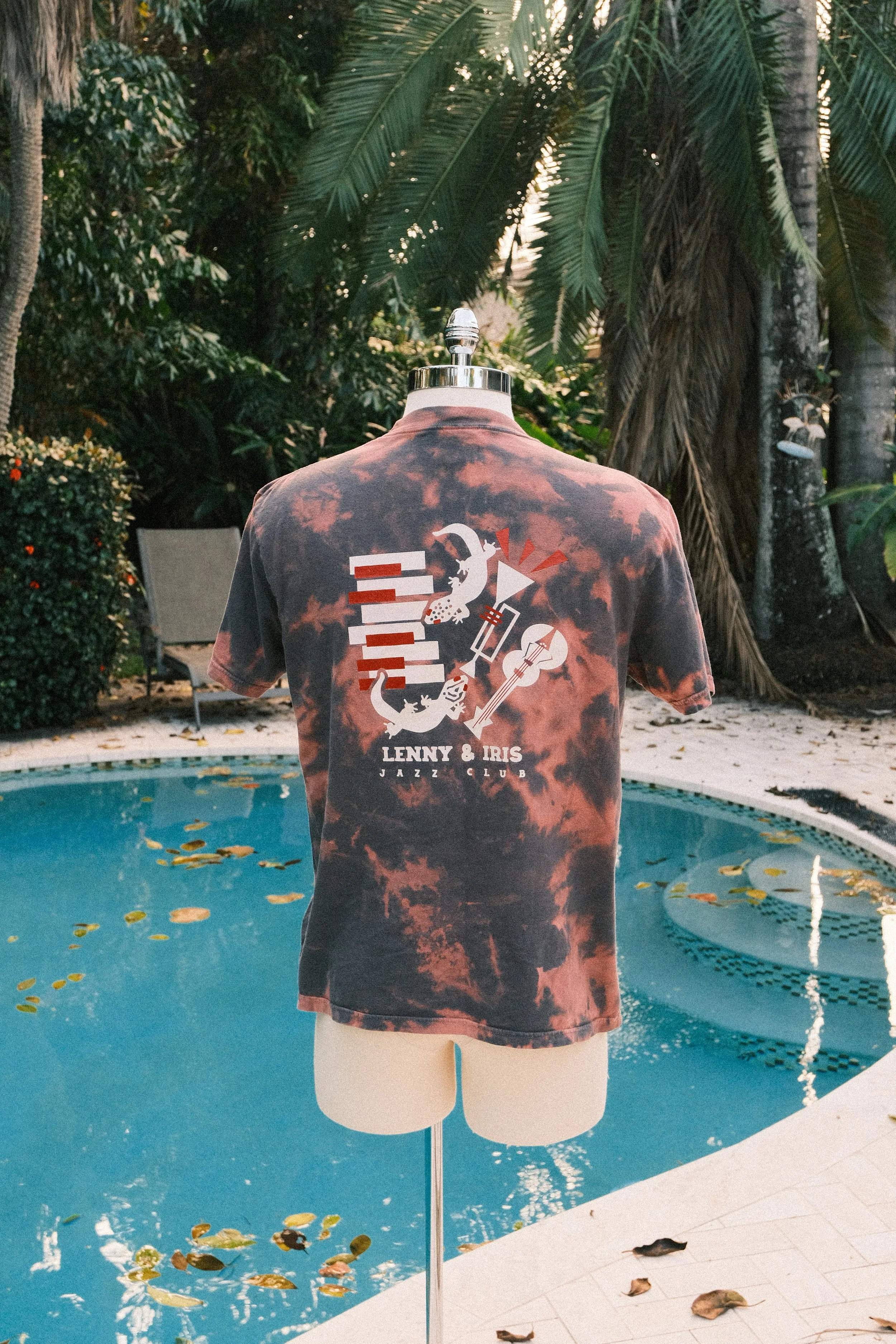 Bleach Dyed Lenny & Iris Jazz Club T-Shirt