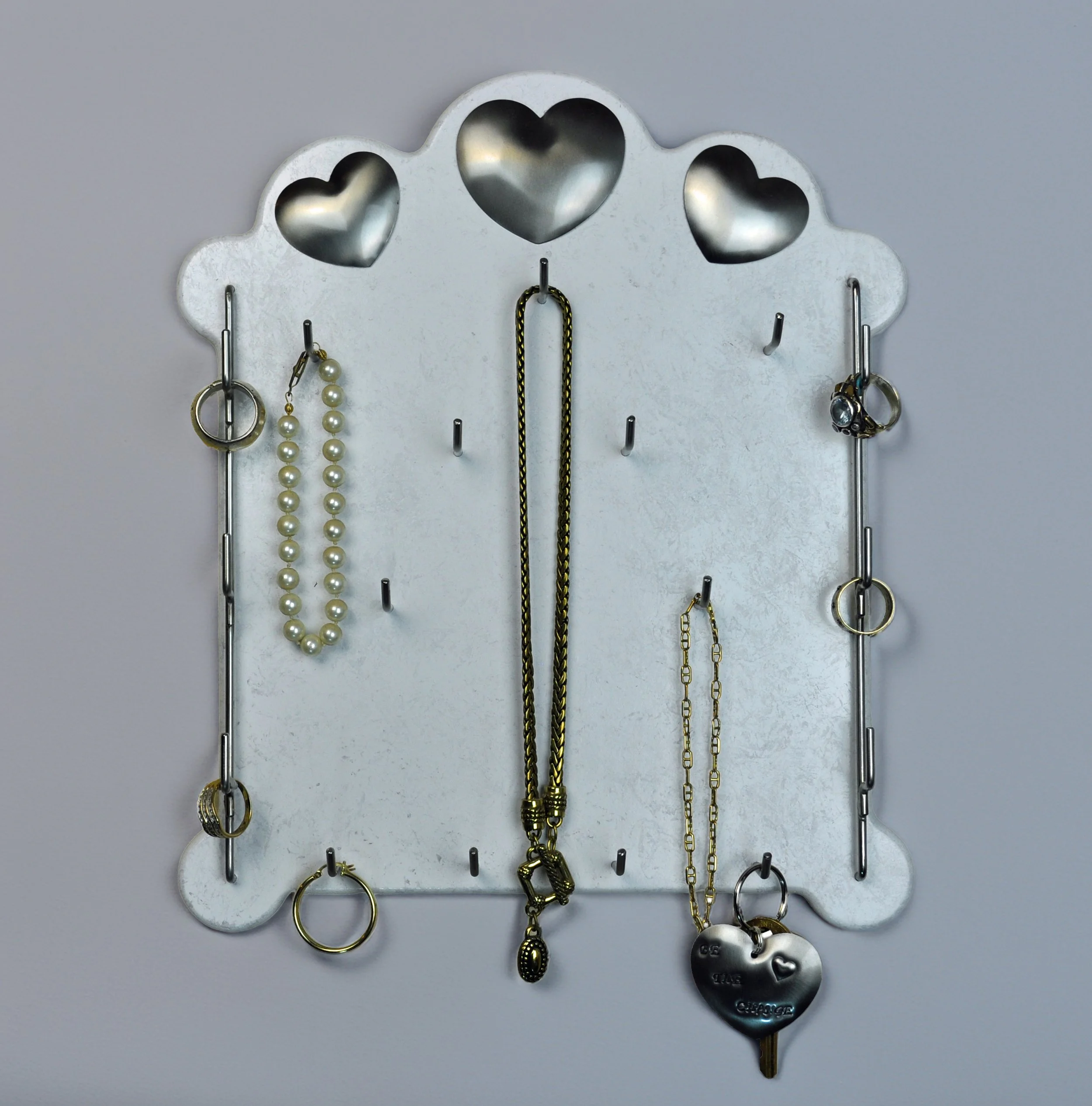 Jewelry Holder ~ One of a Kind, Handmade ~ Cottage White