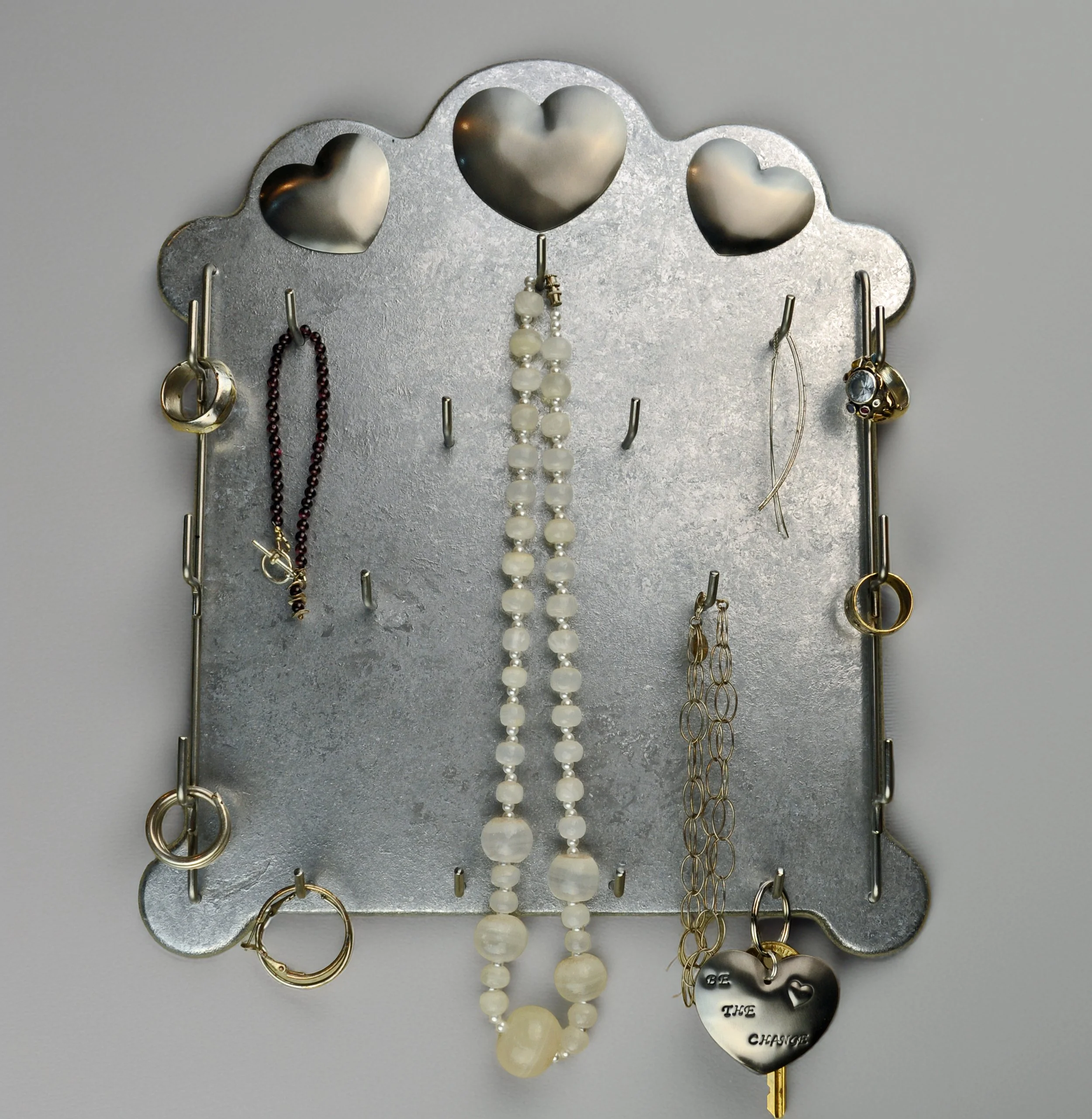 Jewelry Holder ~ One of a Kind, Handmade ~ Polished Pewter