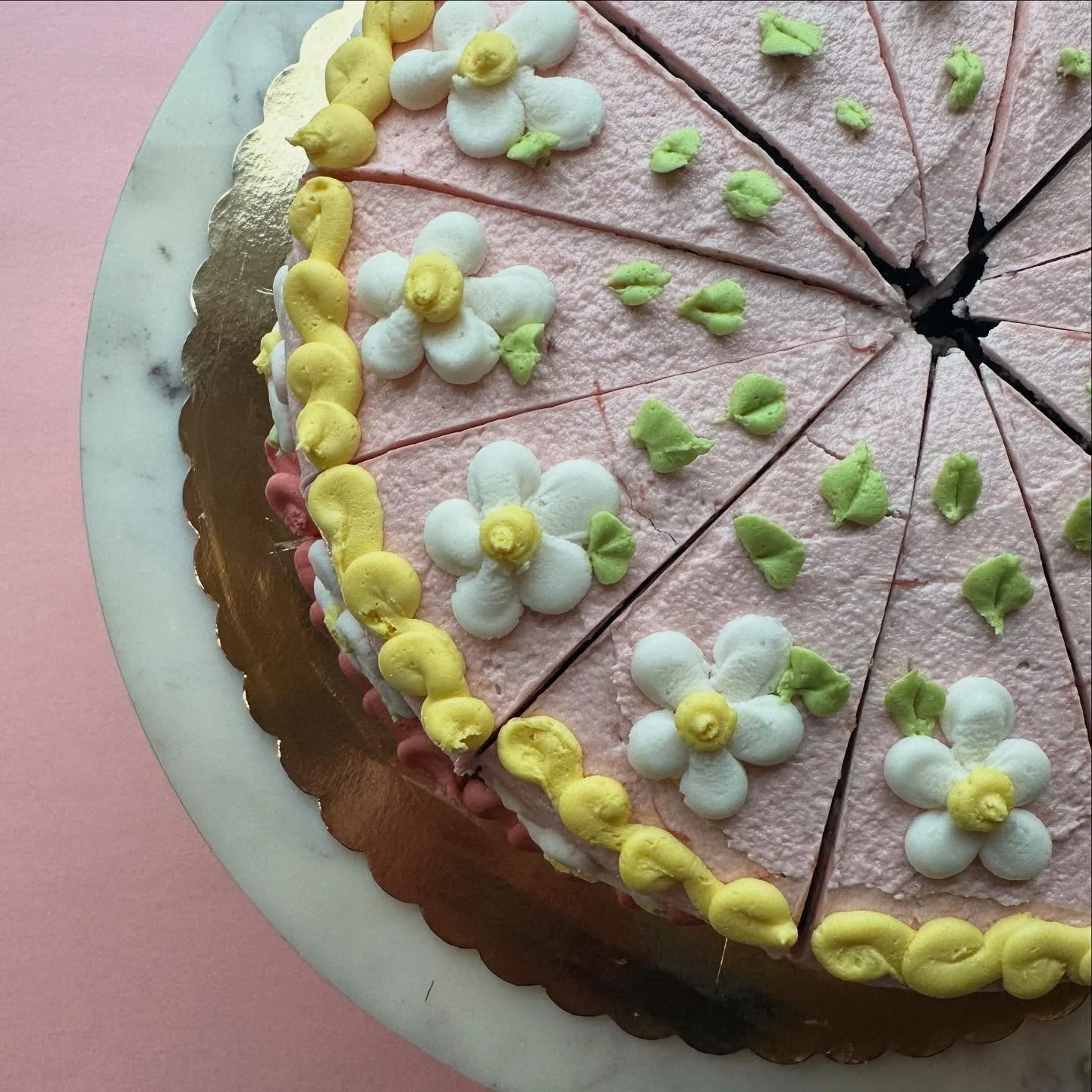 We are back! Drop in this week and indulge in our rich chocolate cake topped with strawberry whipped icing!