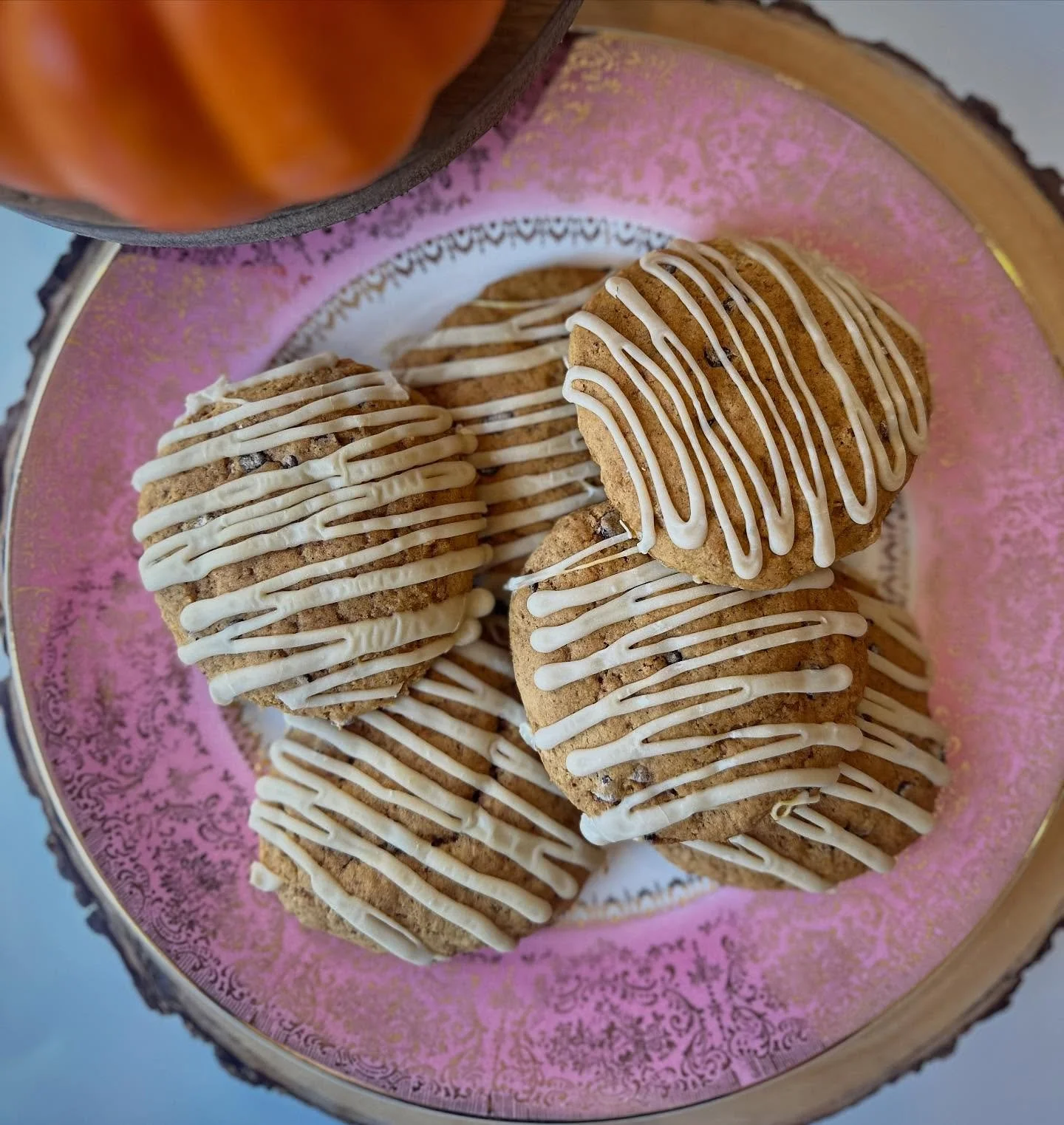Our beloved super soft pumpkin chip cookie with maple drizzle is back! Stock up before they sell out.