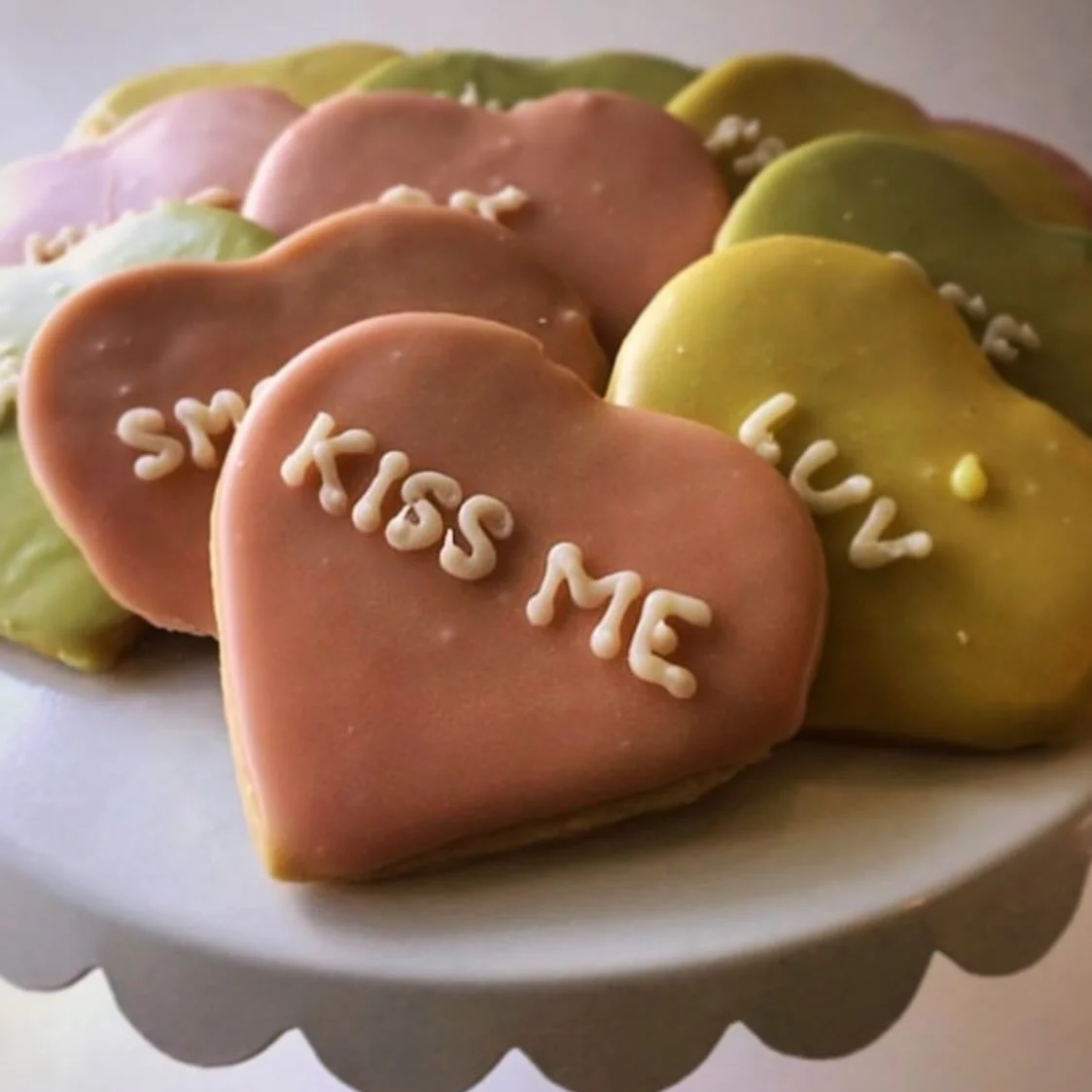 edit: preorders are now closed but we will keep the bakery stocked with the your fav thoughtful and sweet vday treats!!

 Don't miss out on pre-ordering heart cookie cakes and conversation heart cookies for this weekend! Visit our website to place yo