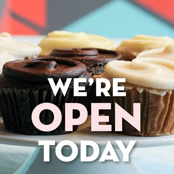 Today's hours are 10 am - 4 pm! Grab our last lamb cake, carrot cakes, cupcake boxes and more!