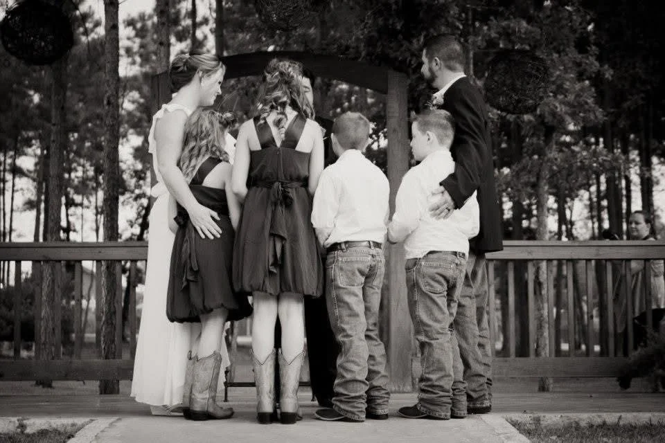 Blended family wedding ceremony Houston, Texas Blush Your Heart Weddings