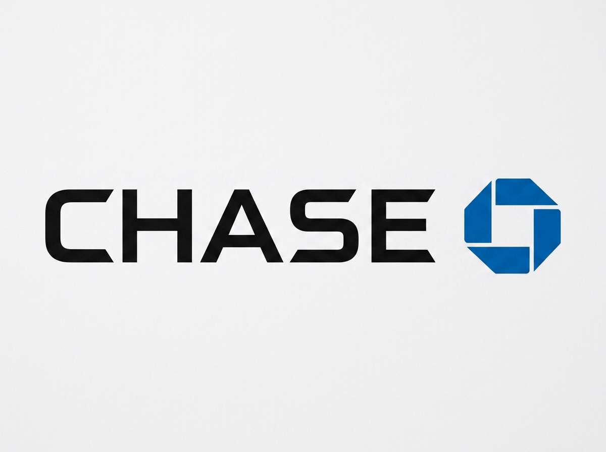 Chase logo with black text and blue octagonal symbol on a white background.