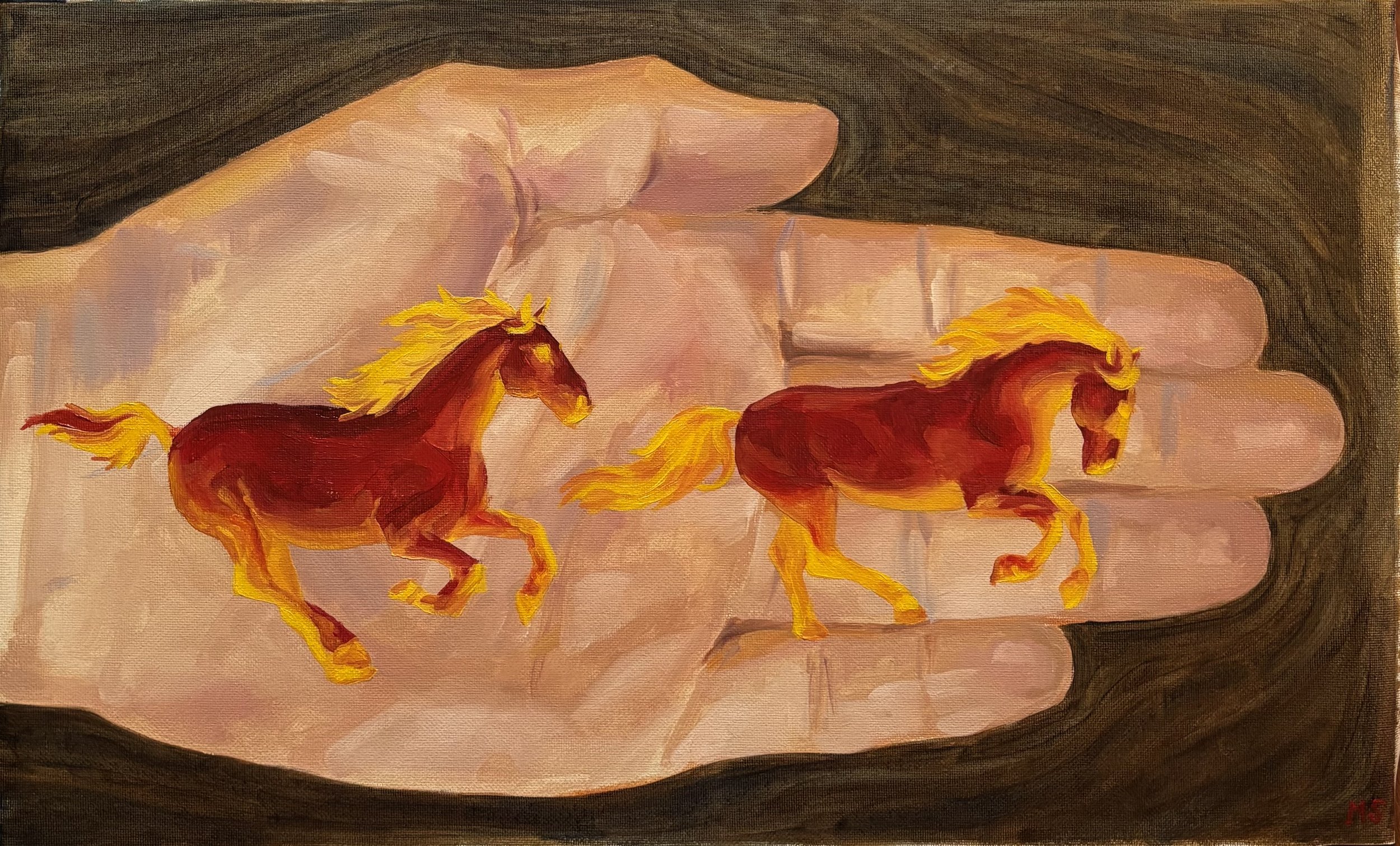 Year of the Fire Horse - 3/13/26 - 12x20" oil on canvas