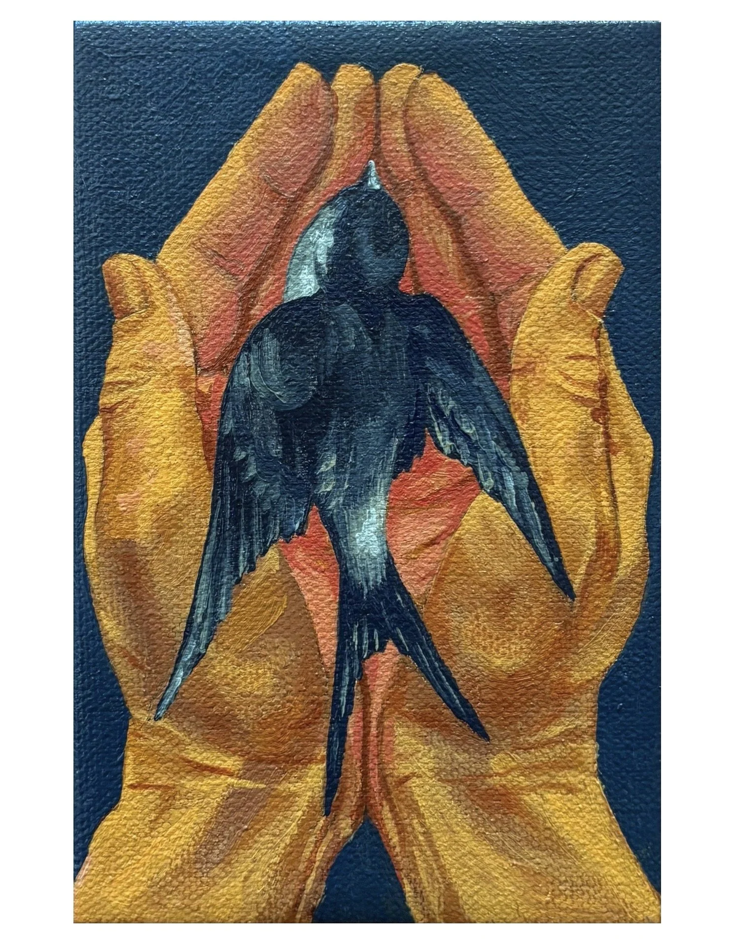 A Bird in the Hand - 10/30/25 - 4x6" oil on canvas