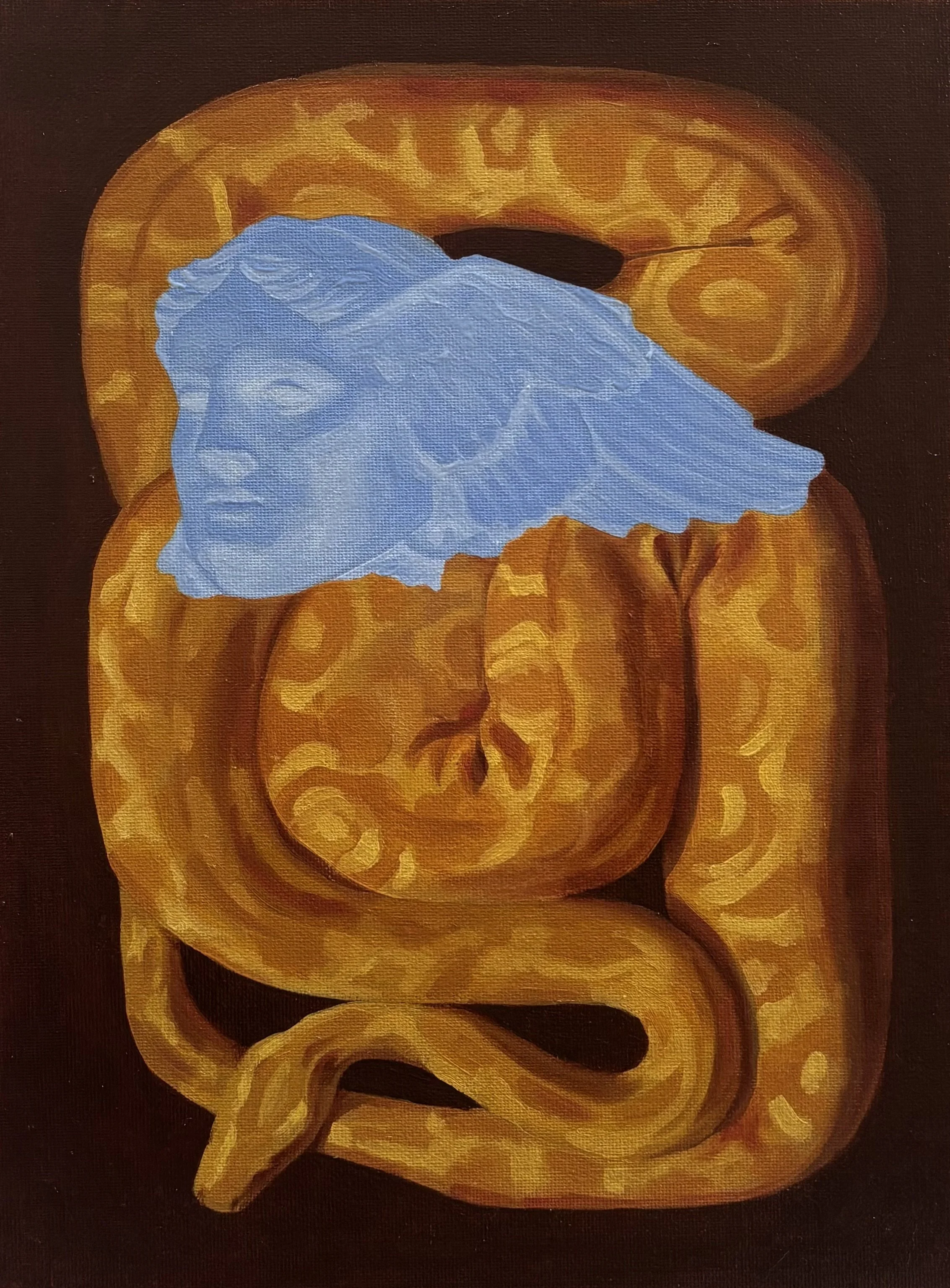 Snake and Ghost - 3/20/26 - 10x13" oil on canvas