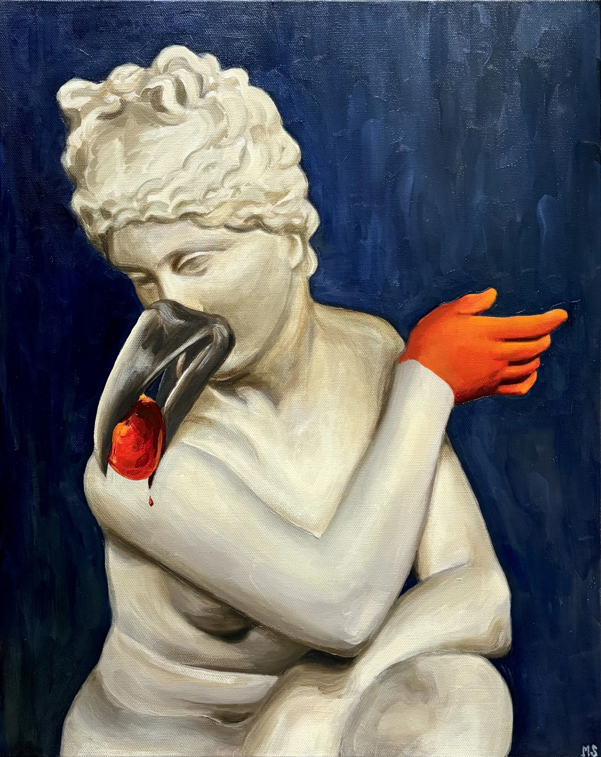 Bird Lady II - 12/19/25 - 16x20" oil on canvas