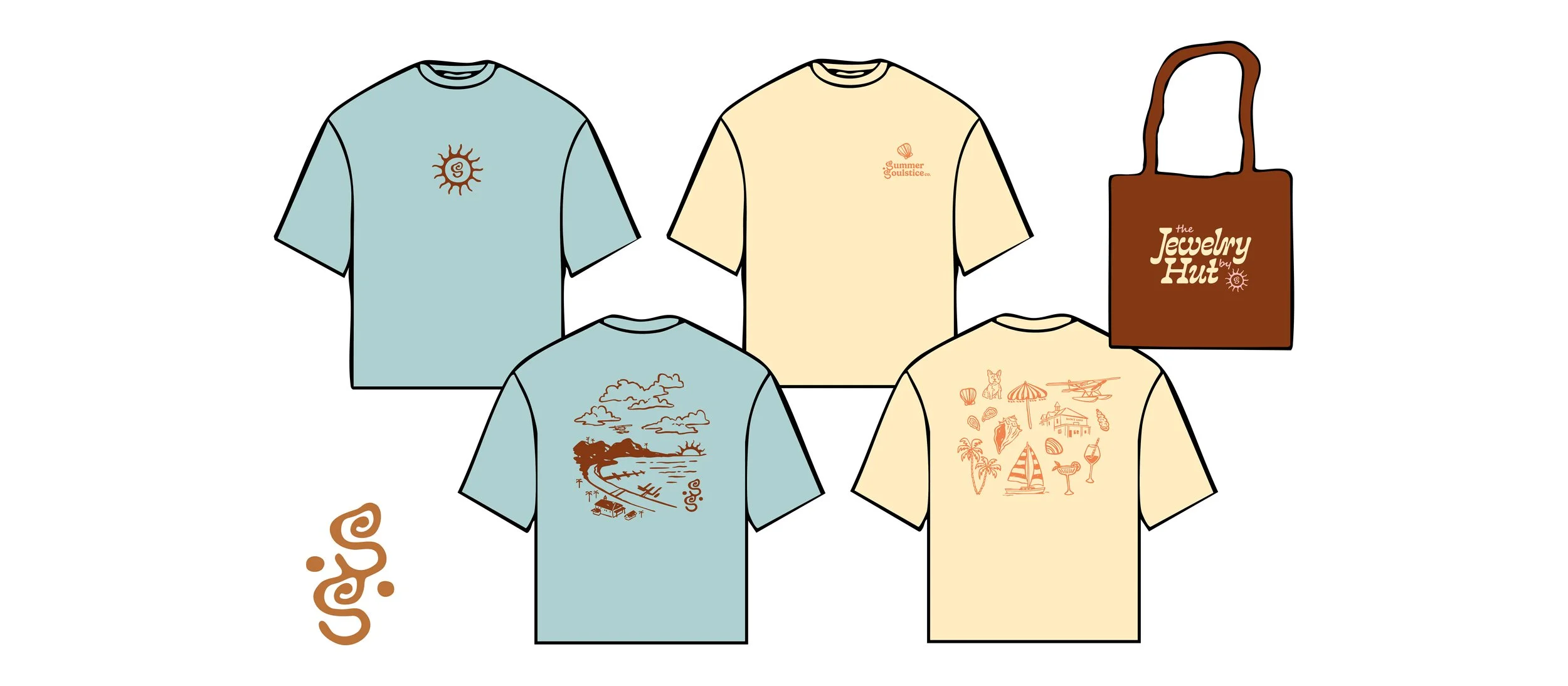 T-shirts and tote bag for Summer Soulstice, in-store and online