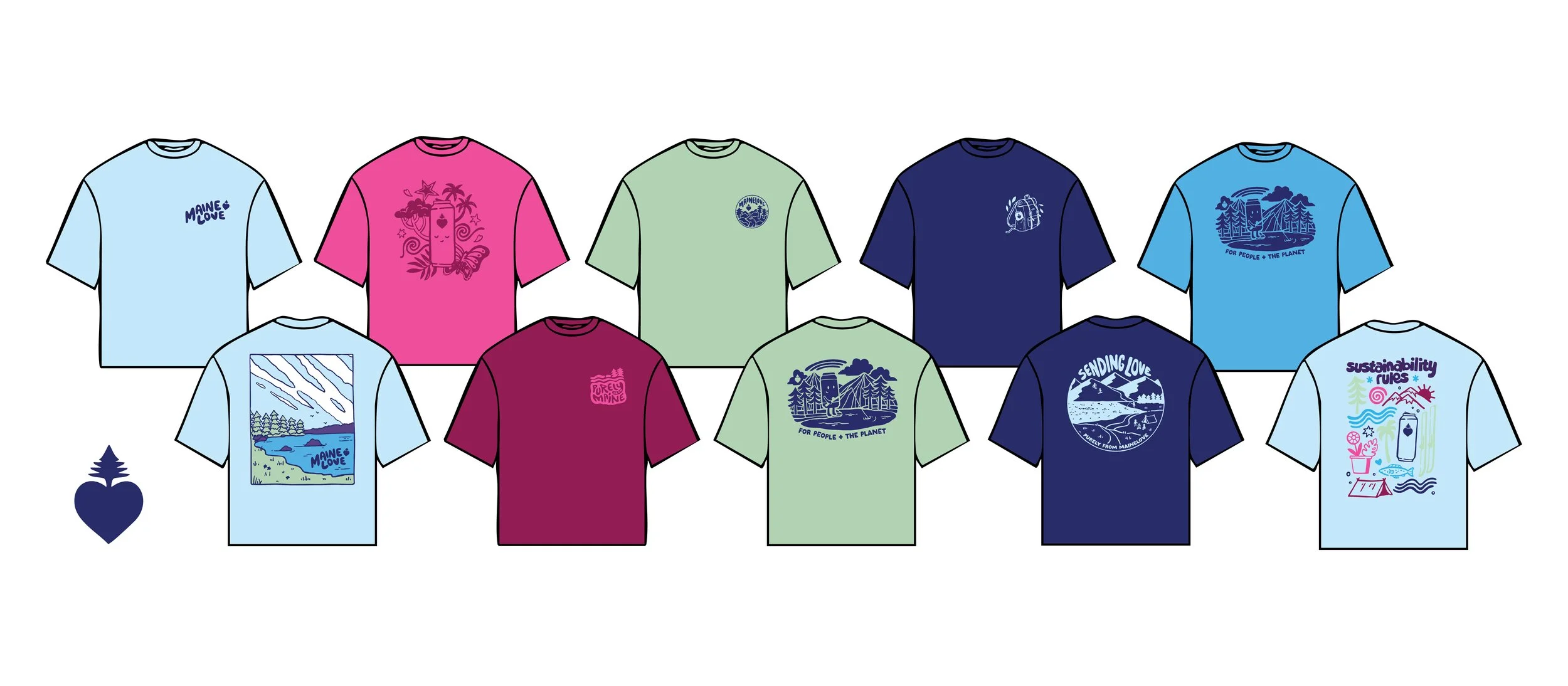 Winter merch collection for MaineLove Water